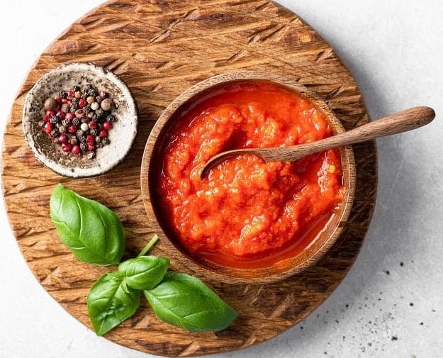 Vipro Hot Ajvar 550g - Spicy Red Pepper & Eggplant Spread - Authentic Balkan Ajvar Sauce for Sandwiches, Grilled Meats & Dips