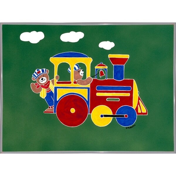 BearRy Happy Conductors SHERAS68808 Print 21x28.25 by Shelly Rasche - Wall Art for Kids Room, Nursery Decor, Playroom Decoration