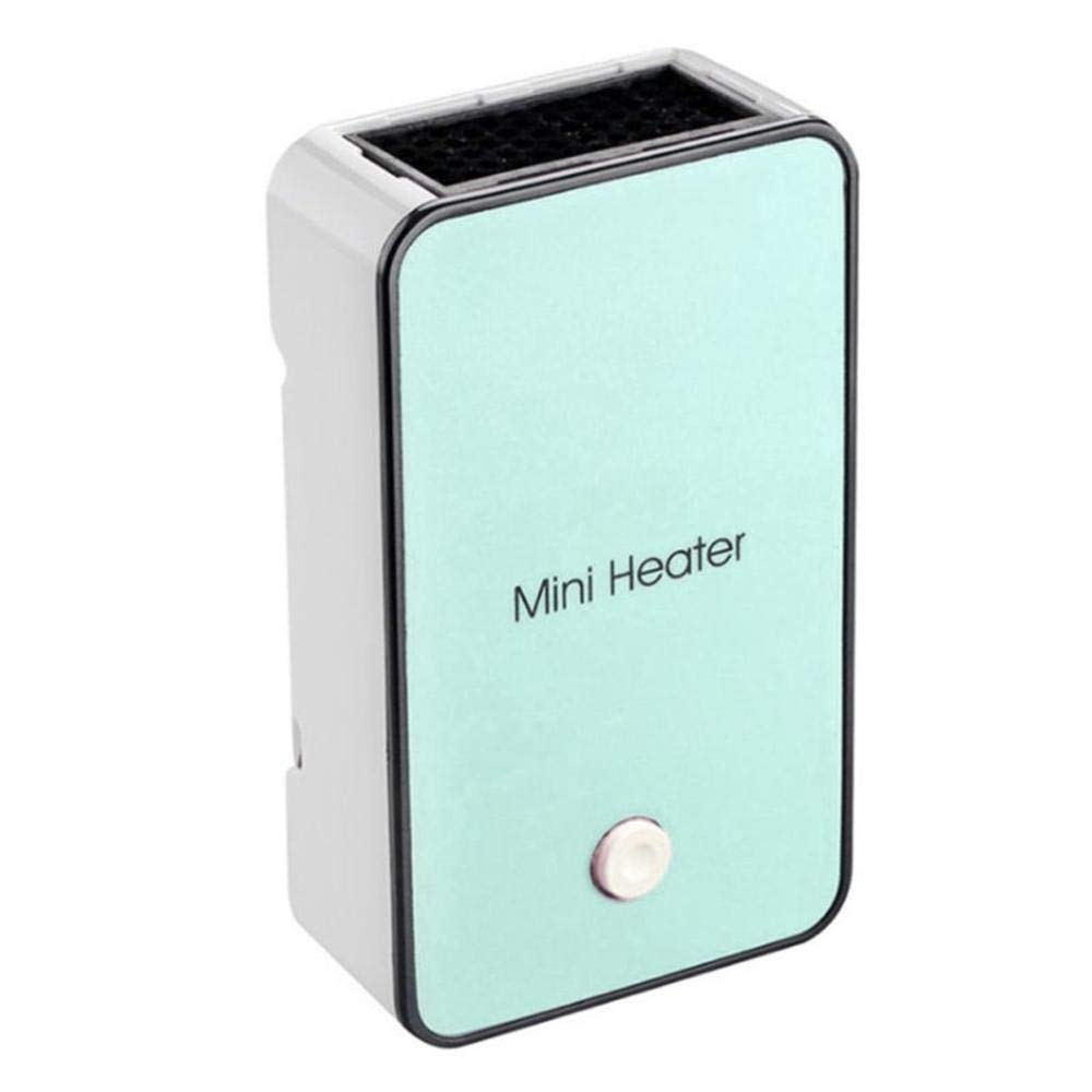 LYLY Portable Mini Fan Heater - Fast Heating Electric Space Heater with Thermostat, Compact Desk Heater for Winter Warmth (Green) - Perfect for Bedroom, Home Office & Indoor Use | Stay Cozy at Work or Relaxing