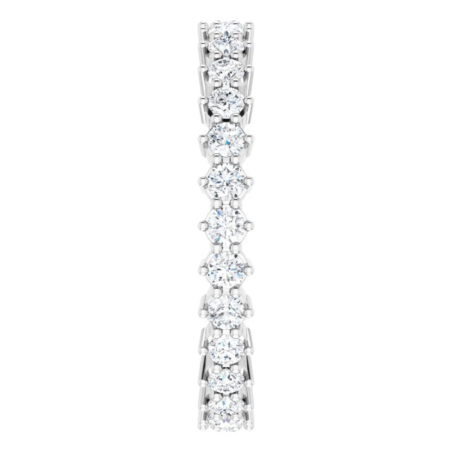 0.84 ct Shared Prong Set Round Diamond Eternity Band - Elegant Wedding Ring for Women, Perfect for Anniversaries & Special Occasions