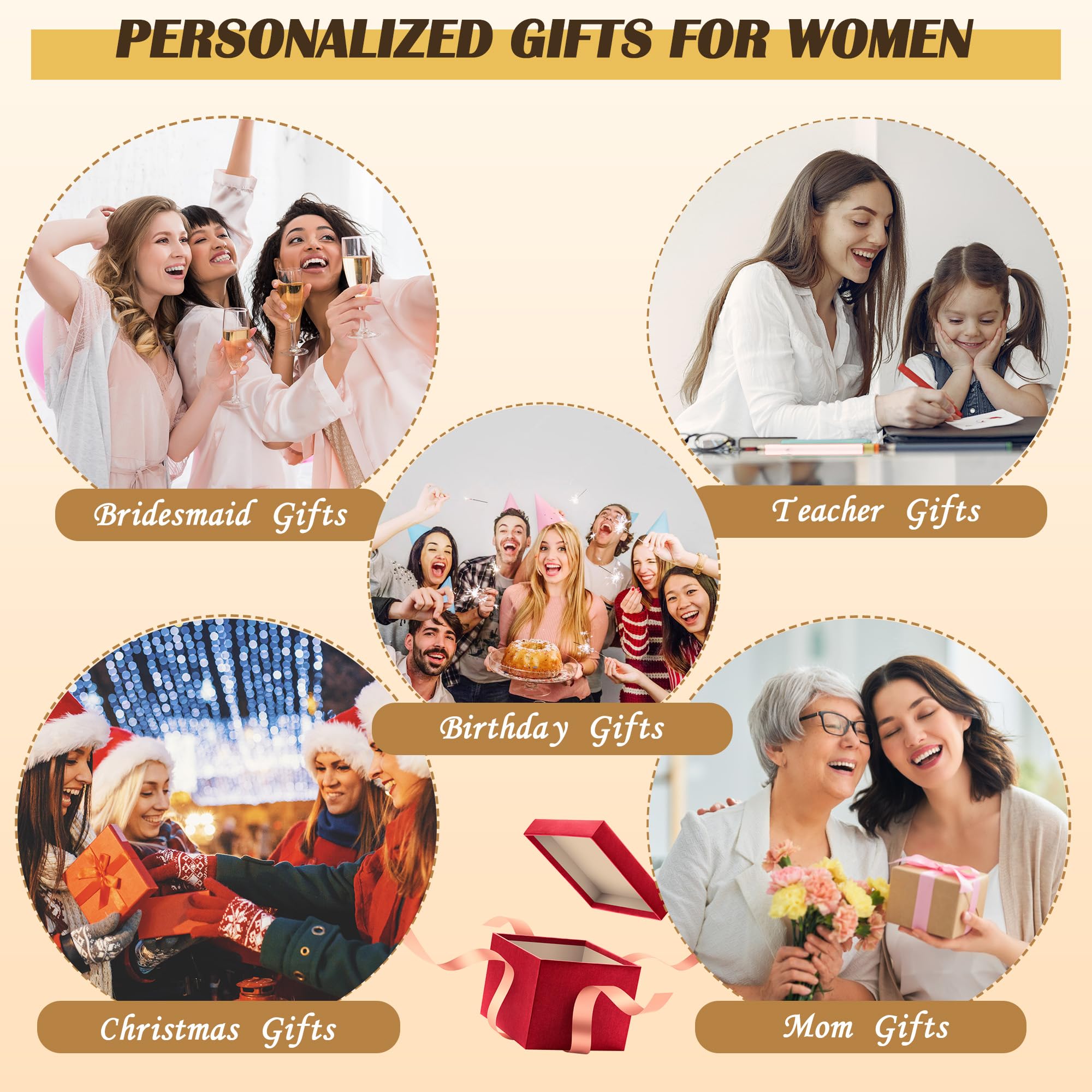 YOOLIFE Personalized Jute Tote Bag & 2 Zippered Makeup Bags - Eco-Friendly Mom & Best Friend Gift Set for Women, Perfect for Birthdays, Travel, and Daily Use