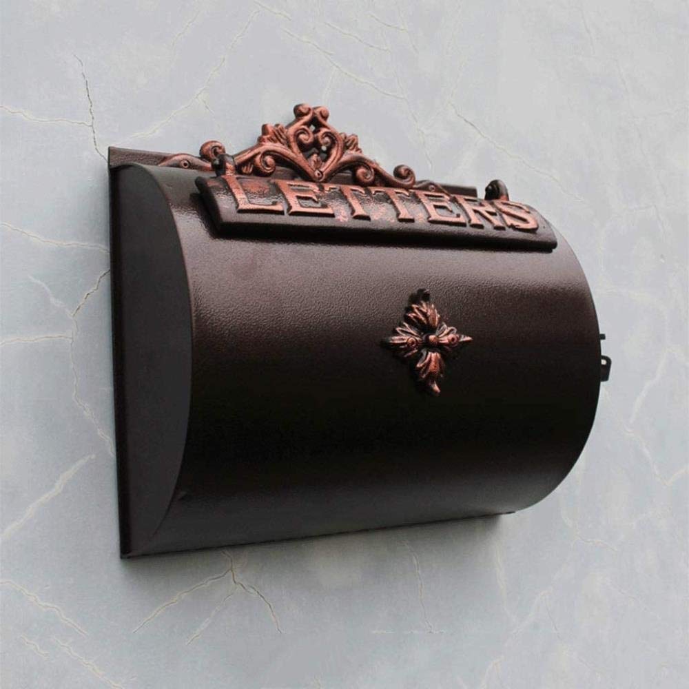 Wall Mounted Aluminum Mailbox - Rustproof Outdoor Letter Box for Home, Garden, Villa & Office - Perfect for Front Door, Porch, and Yard Decoration