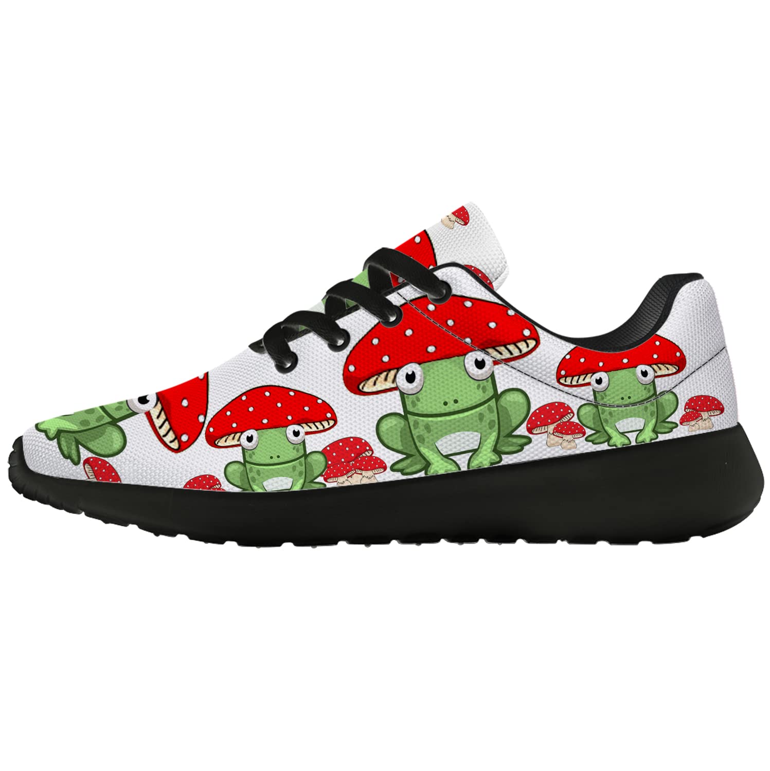 Stylish Frog Print Fashion Sneakers for Women & Men - Breathable Mesh Running Shoes, Athletic Tennis & Walking Shoes - Perfect Gift for Girls & Boys - Ideal for Casual Wear, Sports & Outdoor Activities