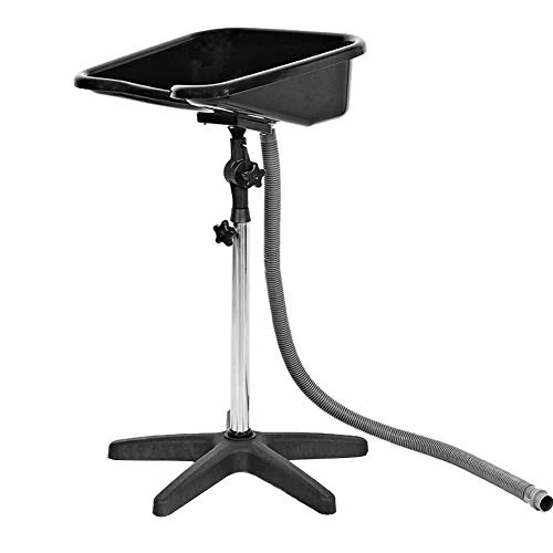 Portable Adjustable Height Hair Washing Basin - Deep Shampoo Bowl for Barber Salon, Plastic Hair Treatment Bowl with Drain Hole, Professional Beauty Tools for Haircut & Hair Care at Home or Salon