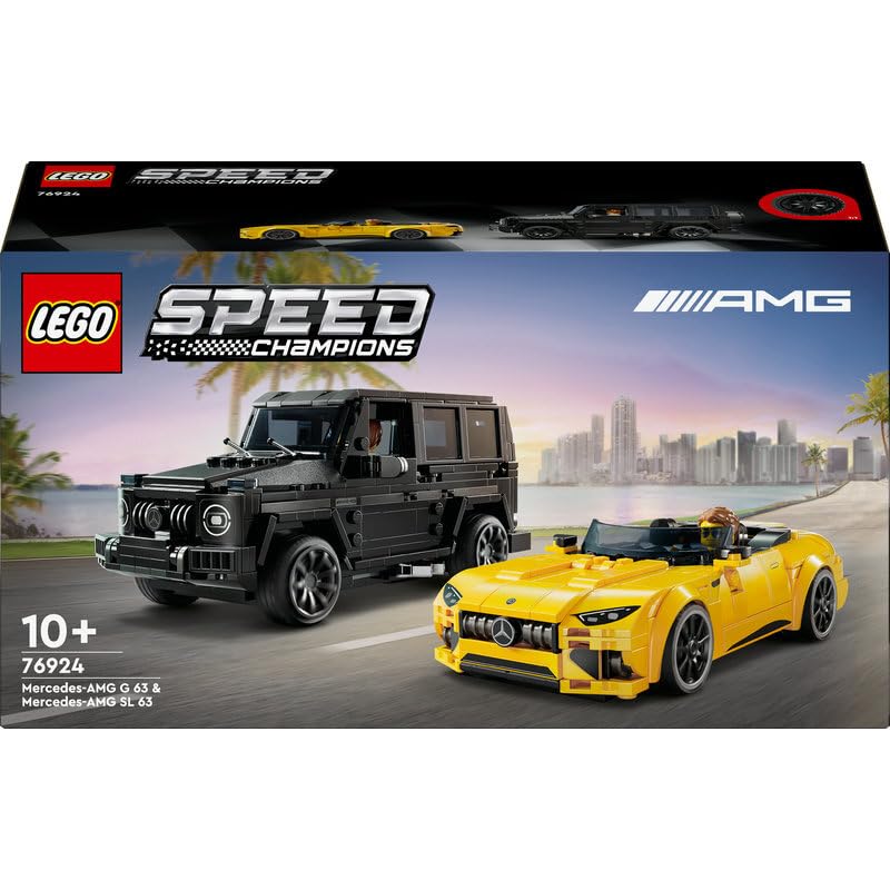 LEGO Speed Champions 76924 Mercedes-AMG G 63 & SL 63 Building Kit + 76909 F1 W12 E Performance & Project One - Collector's Car Model Sets for Kids & Adults - Perfect for Display, Racing Play & Gift Giving