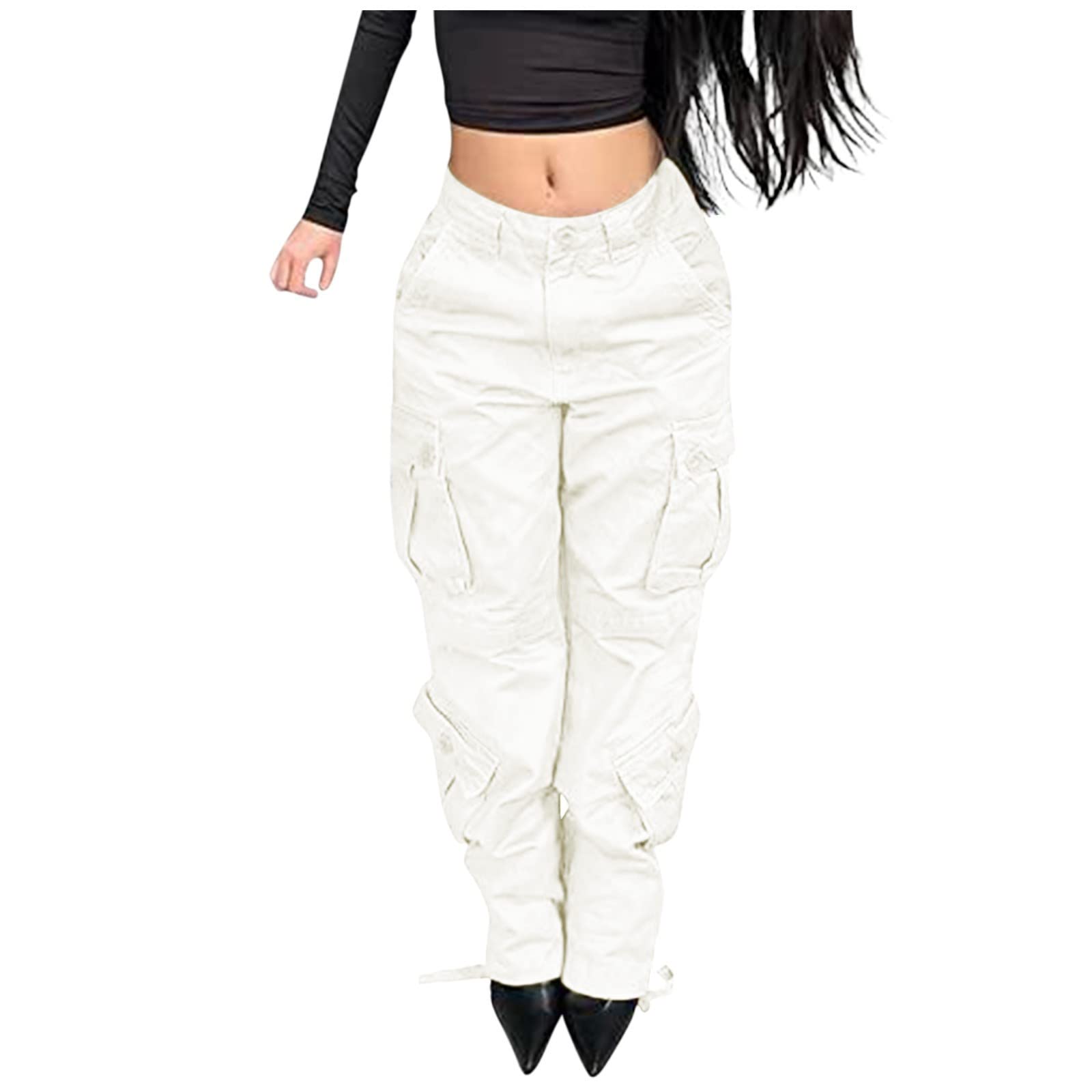 Women's Cargo Pants - Vintage Y2K Baggy Joggers, Low Waist Wide Leg Lounge Pants for Casual Wear, Work & Street Style Outfits | Perfect for Everyday Comfort, Urban Fashion & Outdoor Activities