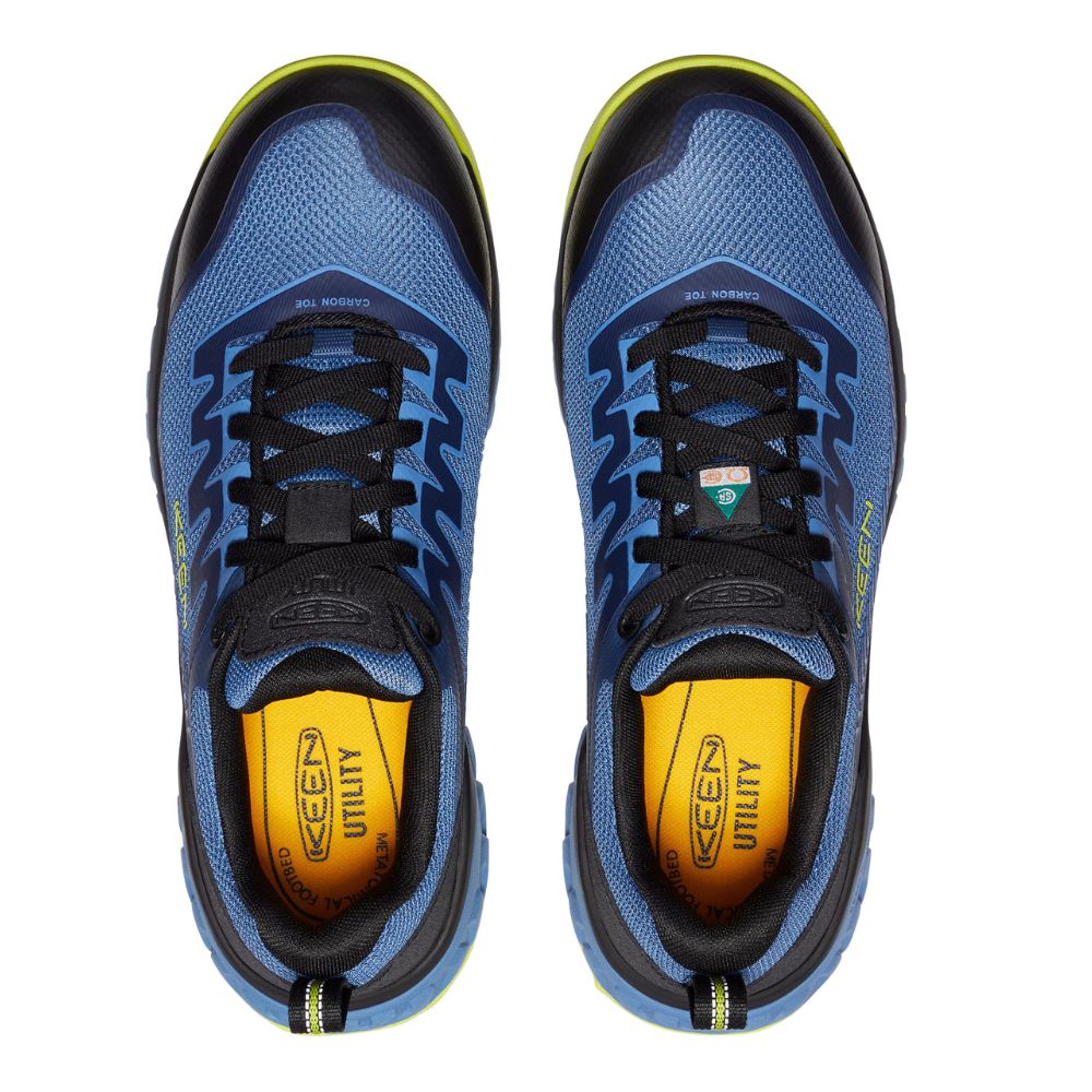 Keen Arvada Men's Composite Toe Athletic Work Shoes - Lightweight & Slip-Resistant Safety Shoes for Construction, Warehouse & Outdoor Work (Blue, Model 1027681)