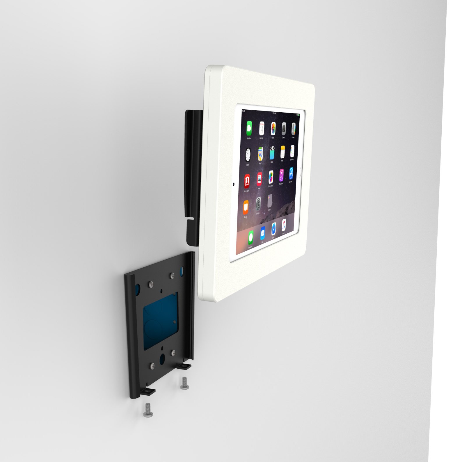 VidaMount White Enclosure & Fixed VESA Slim Wall Mount Bundle - Compatible with iPad Mini 4/5 - Perfect for Home, Office & Retail Display Mounting Solutions