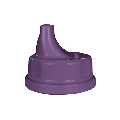 Lifactory BPA-Free Glass Baby Bottle Sippy Caps for 4oz & 9oz Bottles - Grape Color | Leak-Proof Transition Cups for Infants & Toddlers | Perfect for Daycare, Travel & On-the-Go Feeding