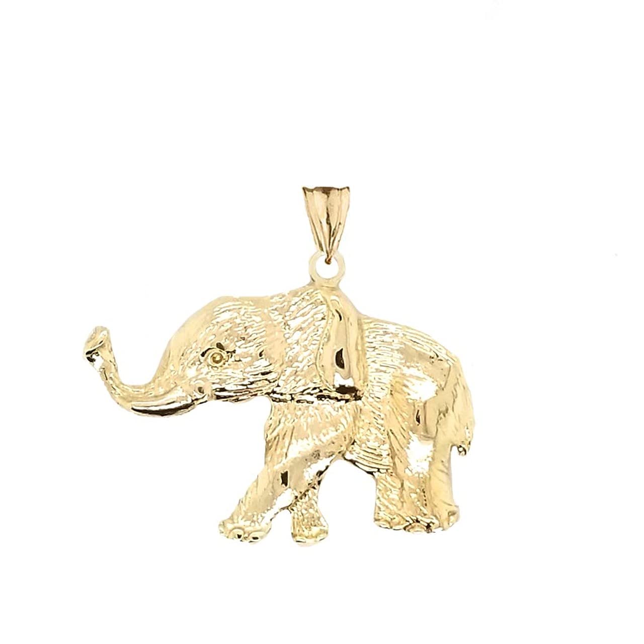 10K Gold Elephant Charm Pendant Necklace for Women - Dainty Animal Jewelry Gift for Her - Perfect for Birthdays, Anniversaries & Everyday Wear