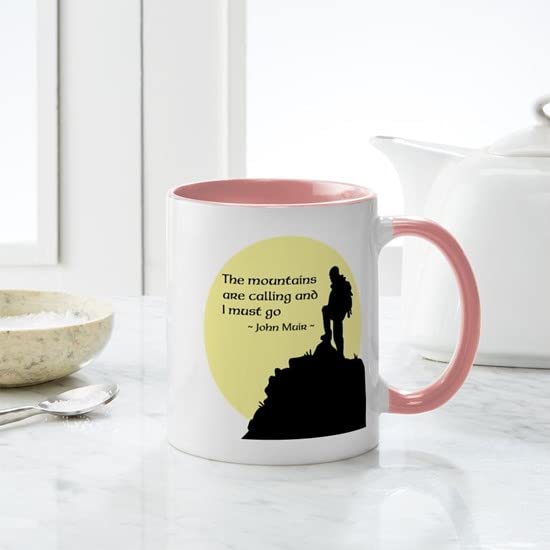 Mountains Calling Ceramic Coffee Mug 11 oz (325 ml) - Perfect for Camping, Hiking & Outdoor Adventures - CafePress