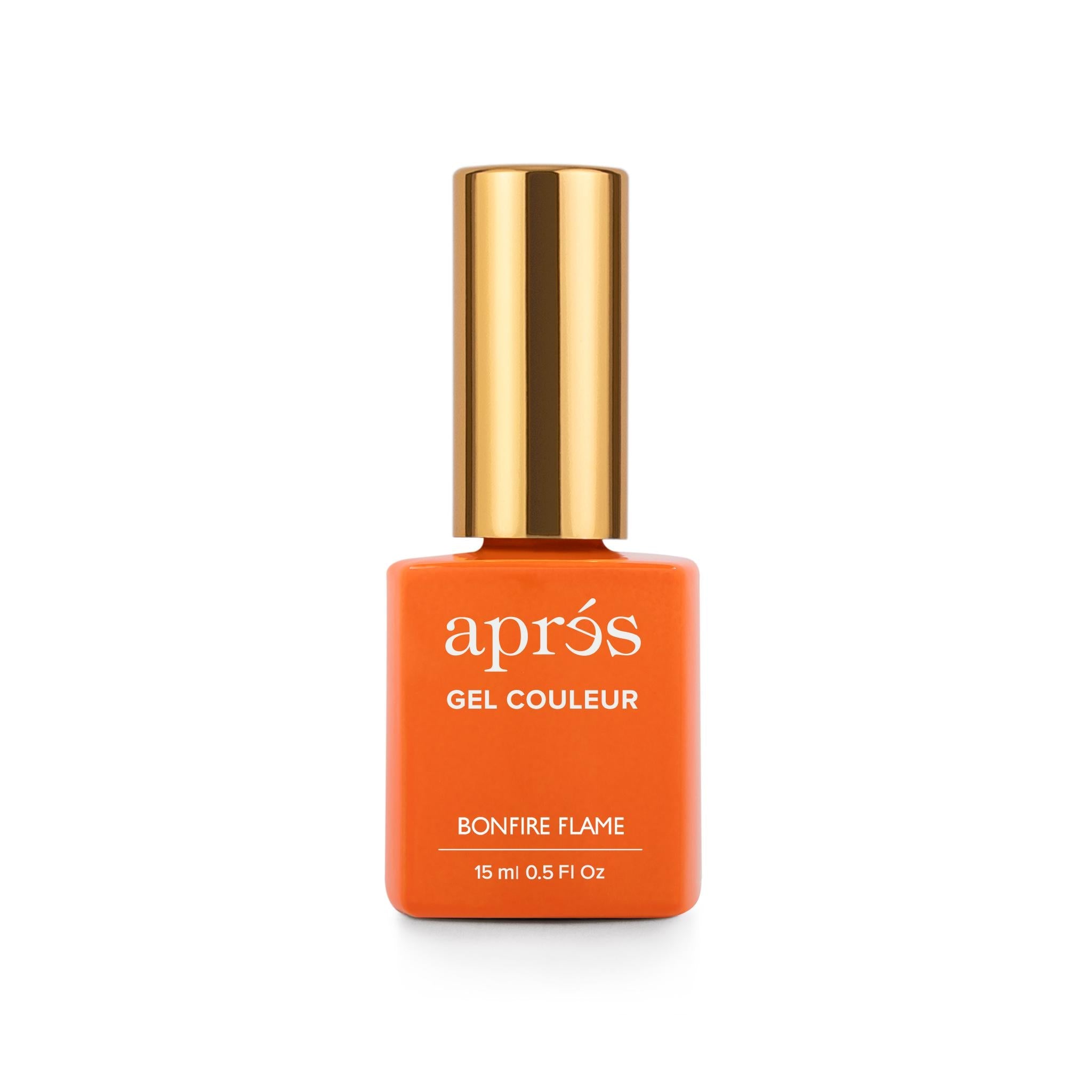 Apres Gel Nail Polish - Bonfire Flame Orange Red Glitter Gel for Nails | Long Lasting & High Shine | Perfect for Fall, Winter, Halloween & Party Nail Art Designs