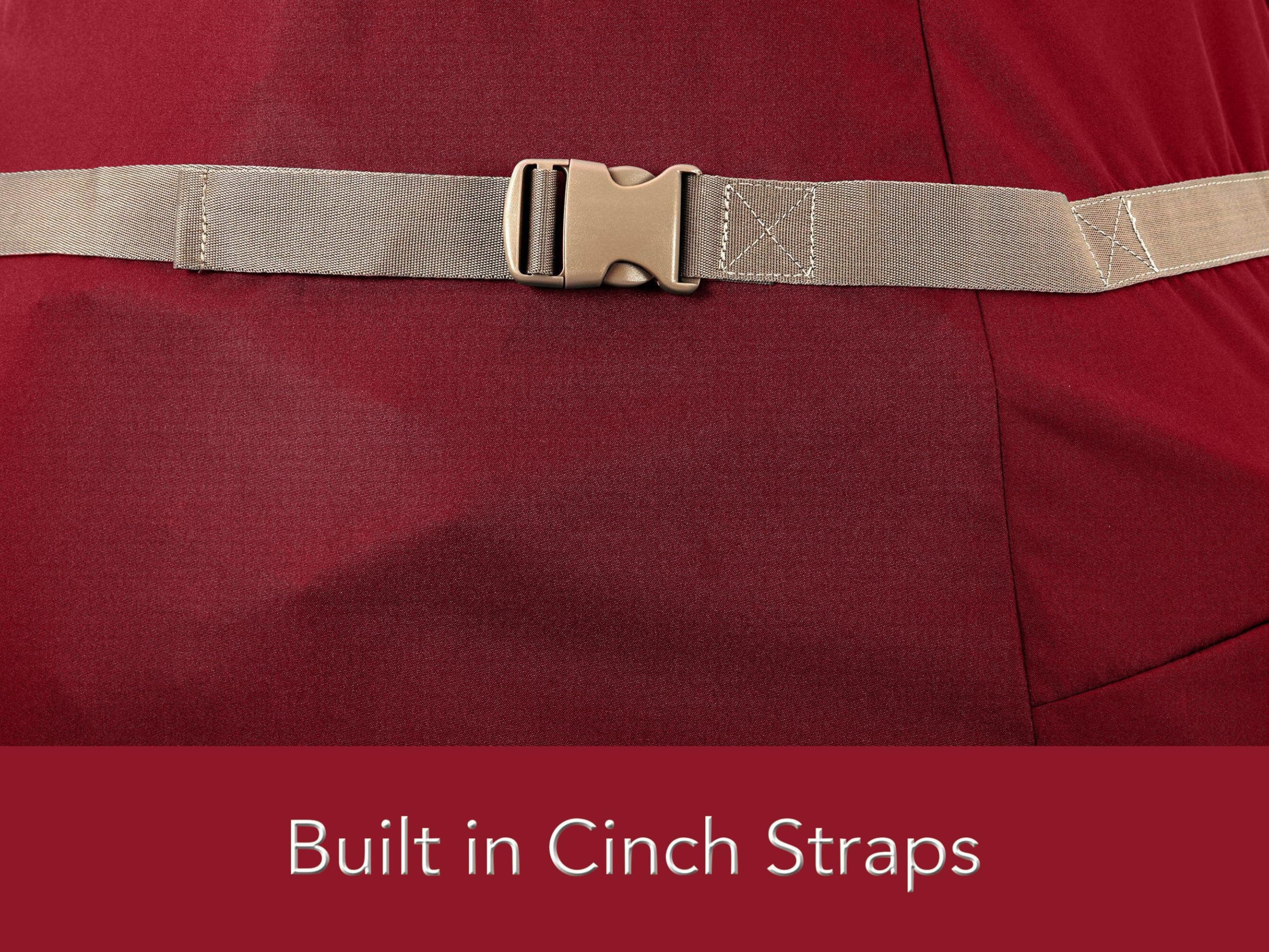 Covermates Keepsakes Upright Christmas Tree Storage Bag - Heavy Duty Holiday Organizer with Cinch Straps for Superior Protection (Red) - Perfect for Storing Artificial Christmas Trees in Attics, Basements & Garages