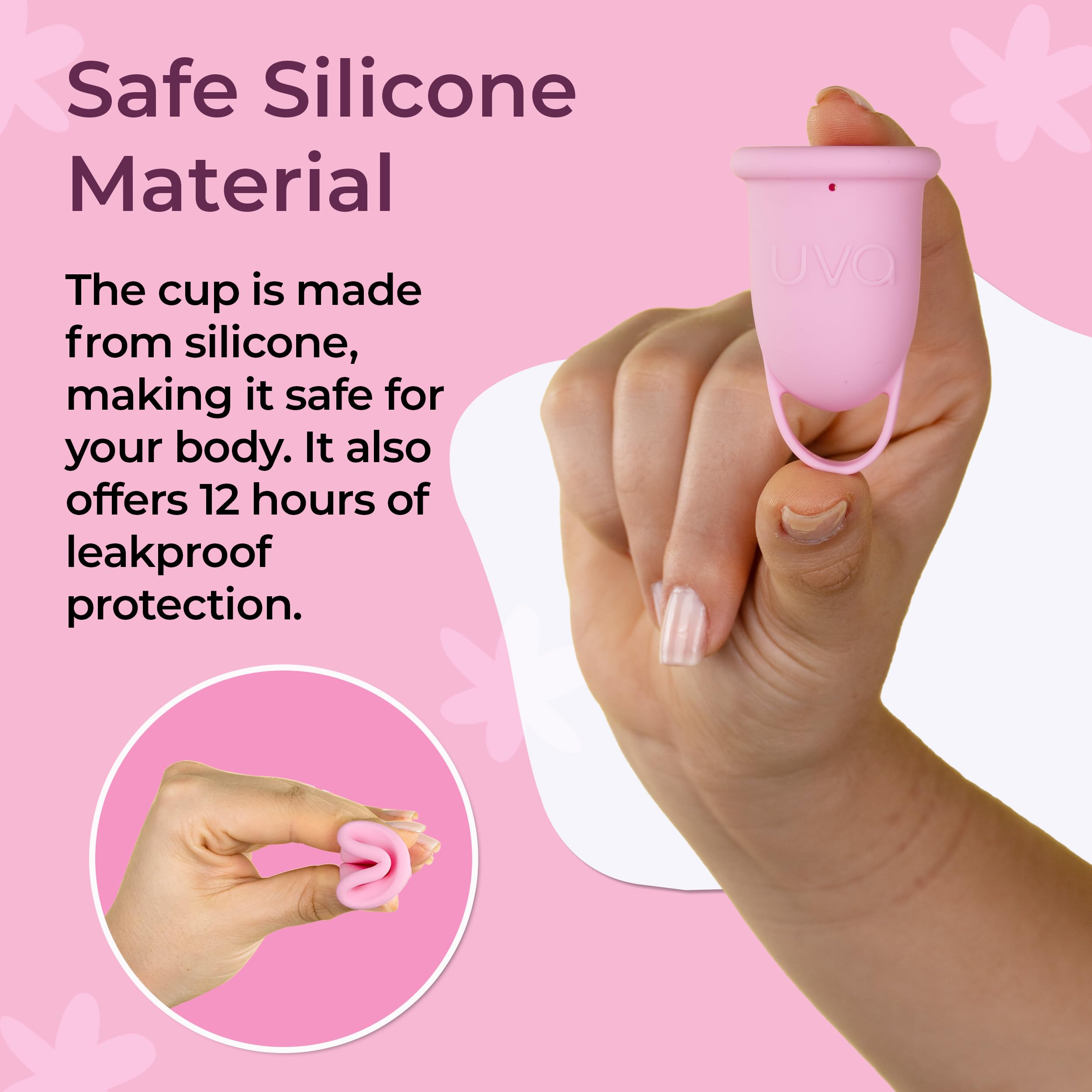UVA 2 Reusable Menstrual Cup Kit - Size 0 for Light Flow - 10-Year Durable & Leak-Proof Medical Grade Silicone - Small Menstrual Cup with Sterilizer & Travel Pouch - Perfect for Active Lifestyles, Travel, and Eco-Friendly Period Care