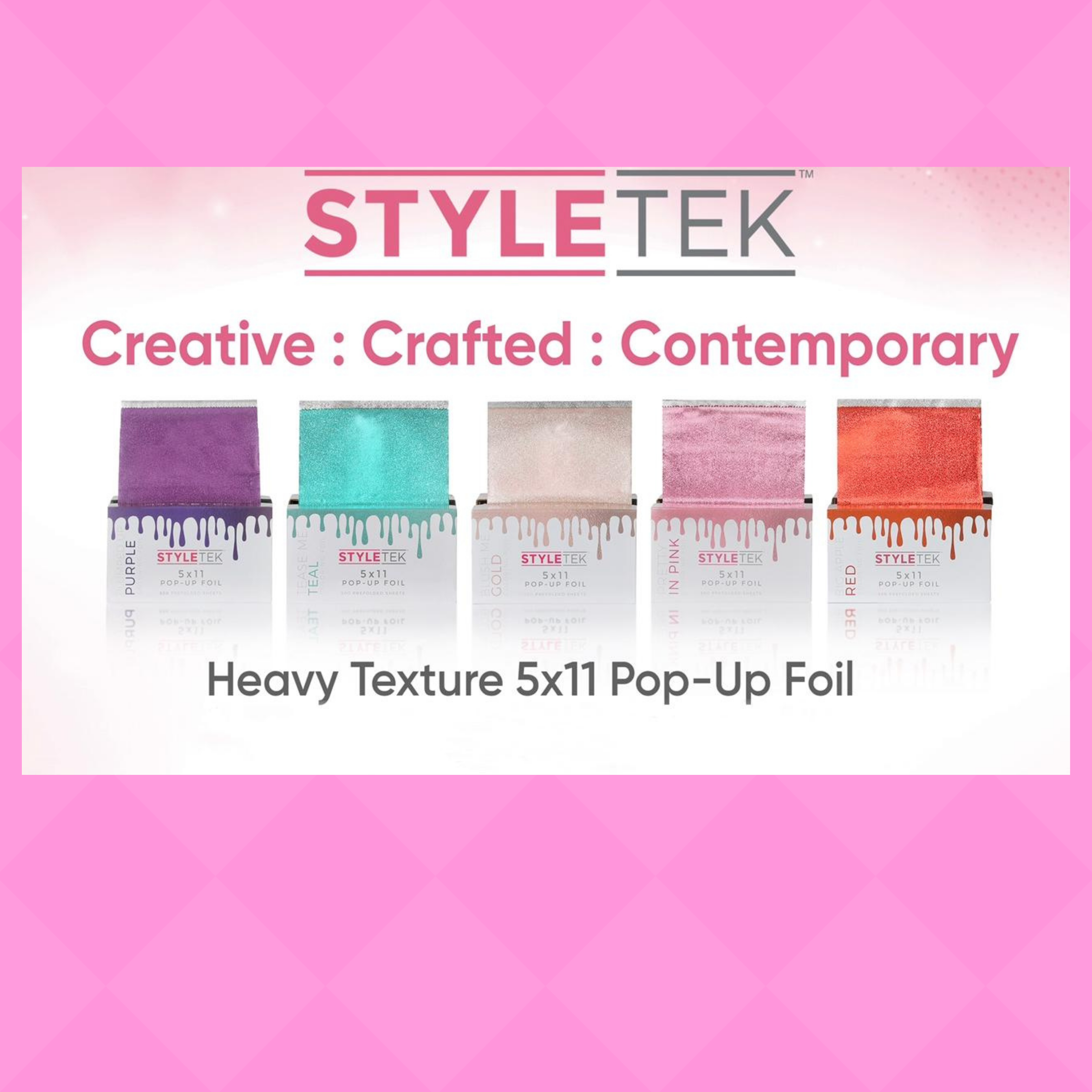 Styletek 5x11 Inch Pre-Cut Pop-Up Foil Sheets - Heavy Texture, Vibrant Red (500 Sheets) for Gift Wrapping, Scrapbooking & DIY Crafts