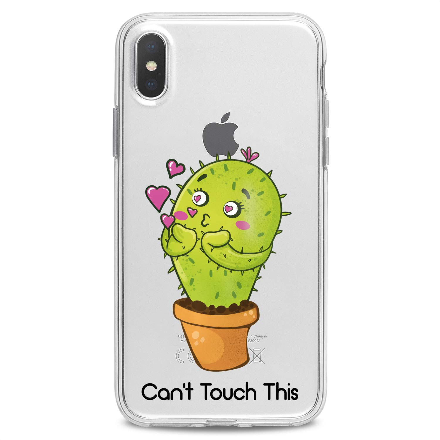 Premium TPU Phone Case for iPhone 16/15/14/13/12/11 Pro Max/Plus/Mini/Xs/Xr/X/8/7/6/5/SE - Cute Cactus Design Slim Flexible Silicone Cover with Kawaii Green Print - Perfect for Women Girls Daily Use Outdoor Travel Protection