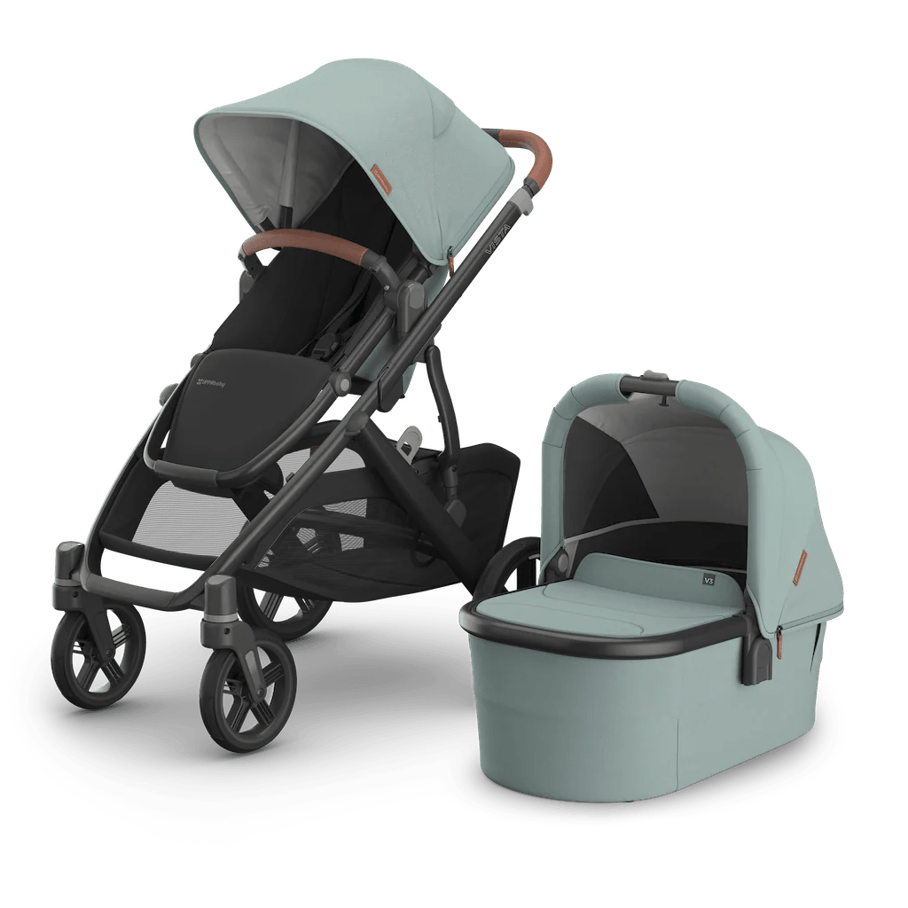UPPAbaby Vista V3 Stroller and Bassinet Complete Set - Lightweight Travel System with Adjustable Handle, Large Storage Basket | Perfect for Newborns, Toddlers & Everyday Use
