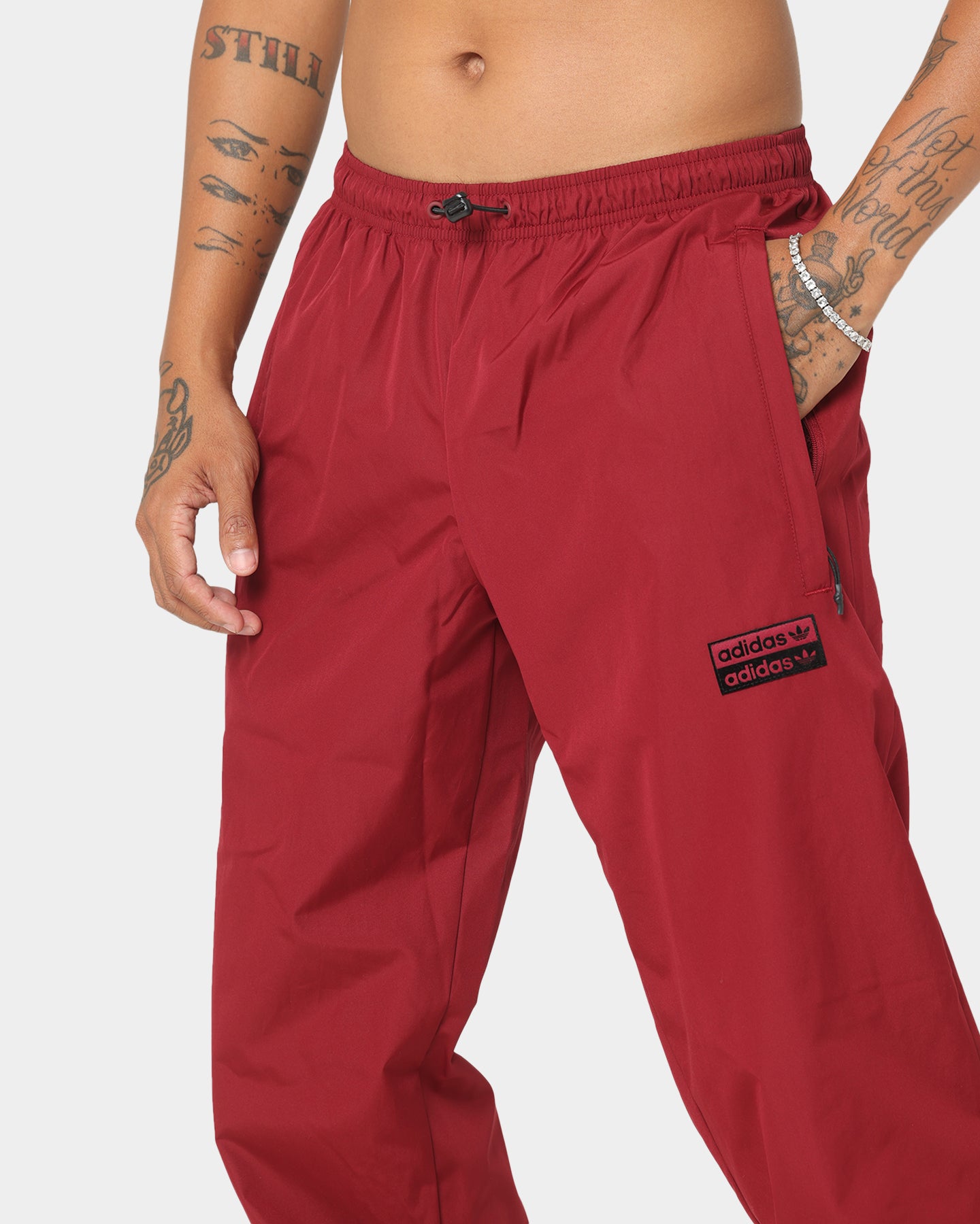 Adidas R.Y.V. Track Pants - Burgundy Athletic Joggers for Men & Women | Comfortable Running, Gym & Casual Wear