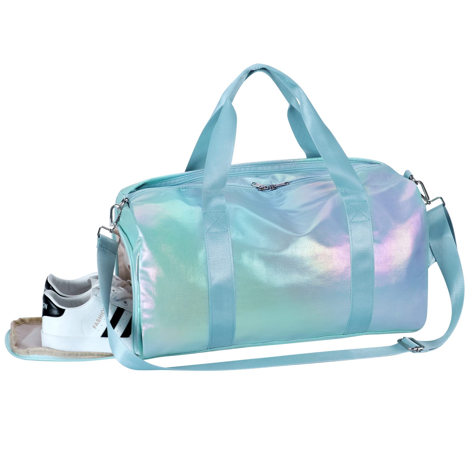 KAMO Women's Gym Bag with Shoe Compartment & Wet Pocket - Large Sports Duffle Bag for Travel, Yoga, School - Perfect Weekender Overnight Bag for Women & Girls (Ideal for Gym, Workout, Sports & Weekend Getaways)