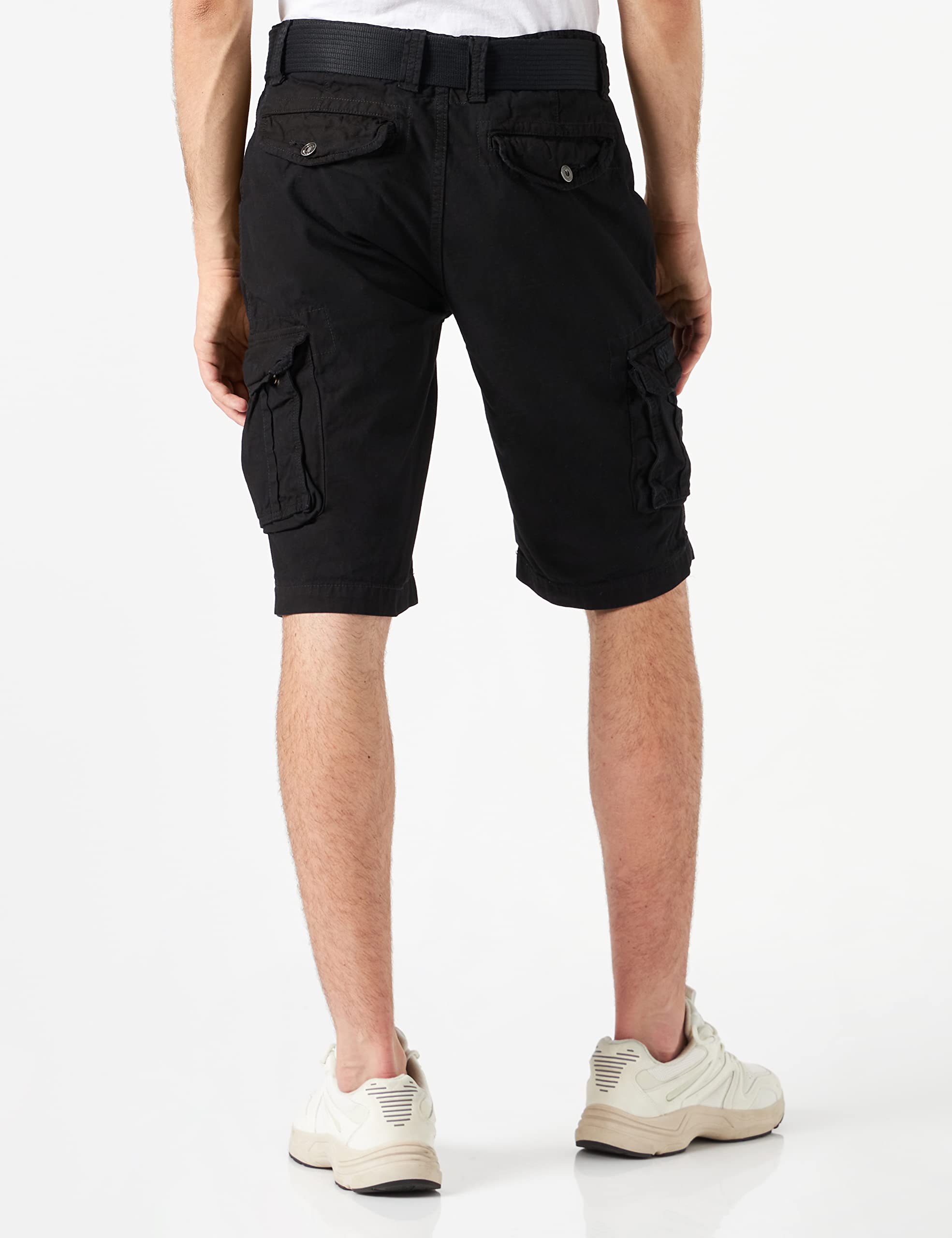 Schott Bermuda Shorts for Men - Battle30 Black Size W29 | Casual Summer Shorts for Beach, Travel & Outdoor Activities