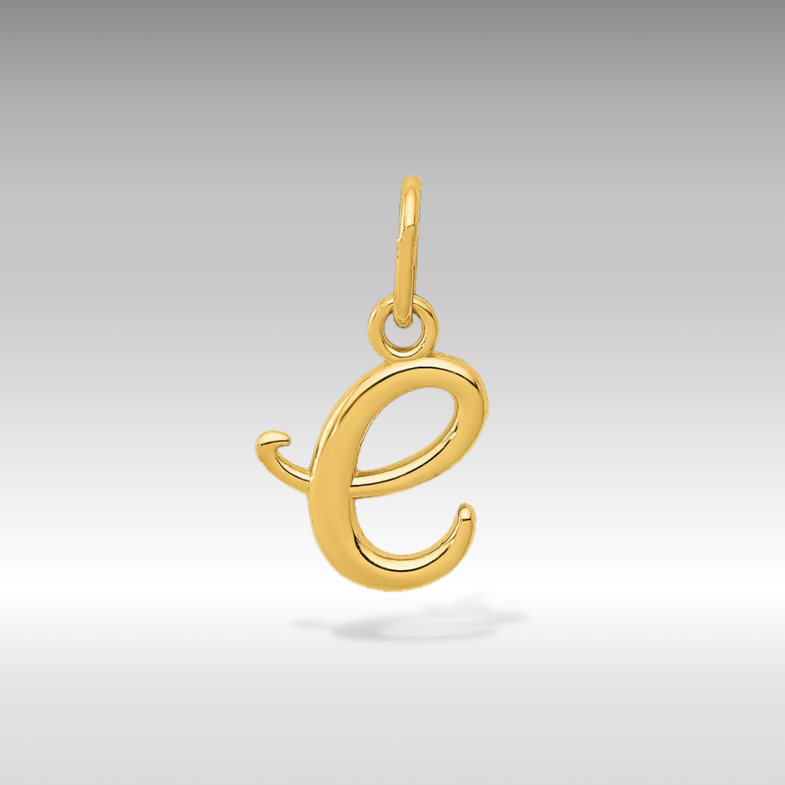 Gold Lowercase Initial 'e' Pendant Necklace - Model YC1060 | Elegant Personalized Jewelry for Women, Perfect for Gifts, Birthdays & Everyday Wear