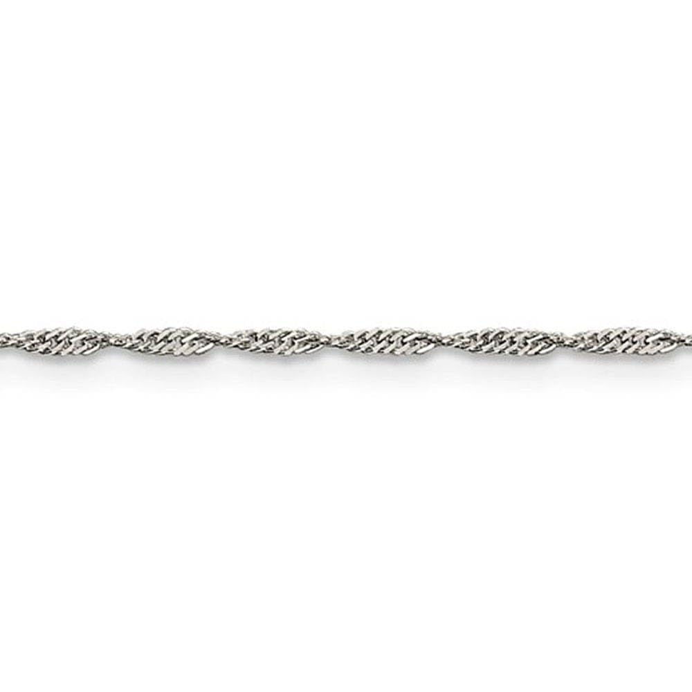 1.4mm Sterling Silver Singapore Chain Necklace for Women - Elegant & Durable
