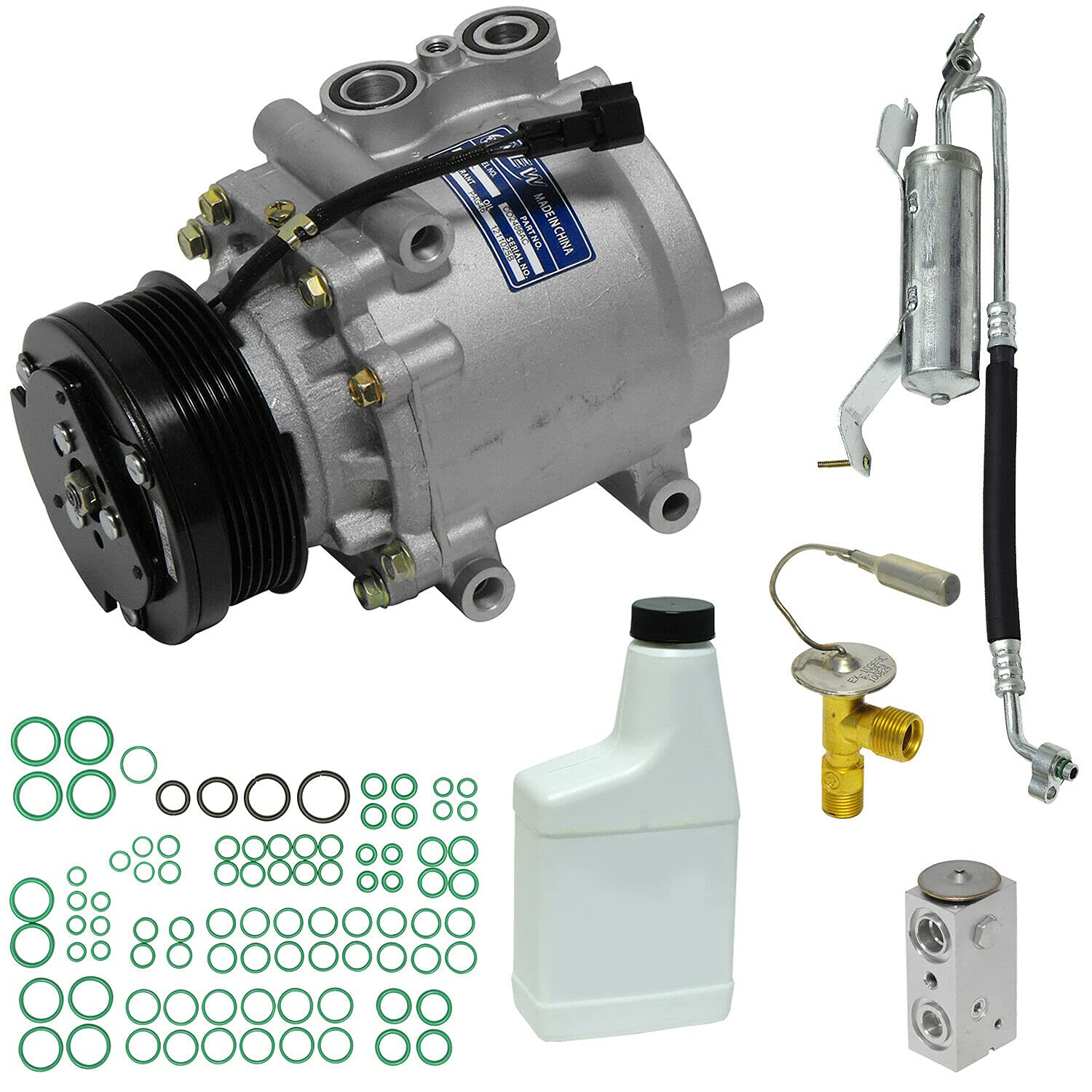 Replacement A/C Compressor and Component Kit - Compatible with Lincoln Aviator 2003-2005 | High-Performance Auto AC Parts for Cooling System Repair | Perfect for Summer Driving and Road Trips
