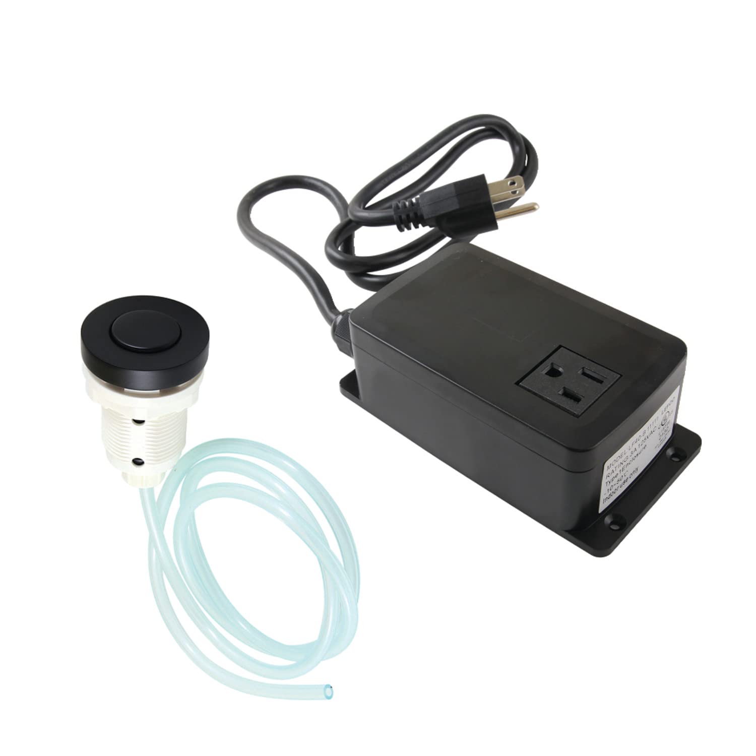 Kingston Brass KAMSK310 Gourmetier Single Outlet Garbage Disposal Air Switch Kit in Matte Black - Perfect for Kitchen Sink Waste Disposal Systems