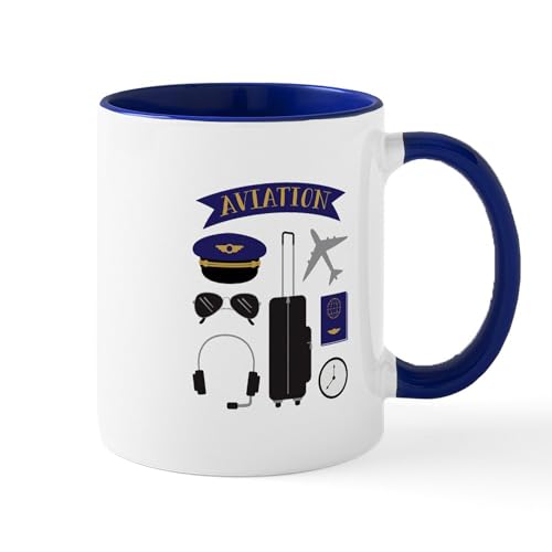 White/Navy Inside - Aviation Pilot Mugs