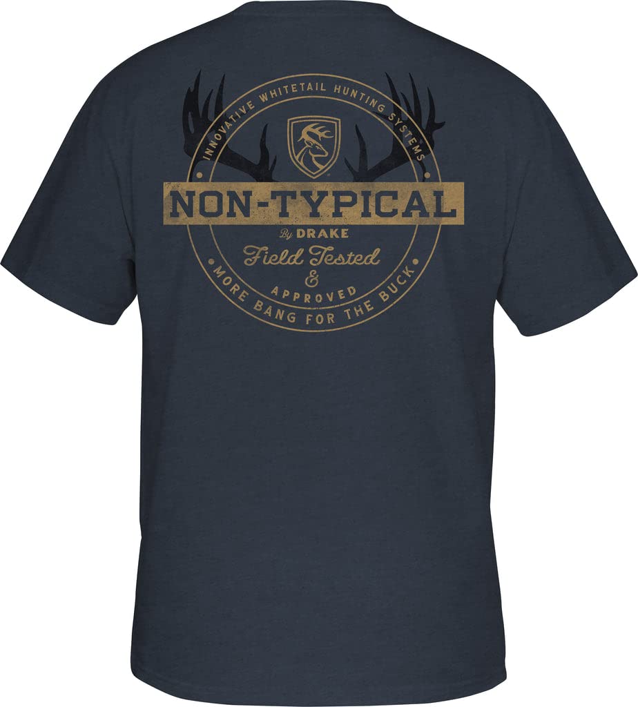 Drake Waterfowl Patriotic Bar Short Sleeve T-Shirt for Men - Comfortable Casual Tee for Outdoor, Hunting, and Patriotic Events