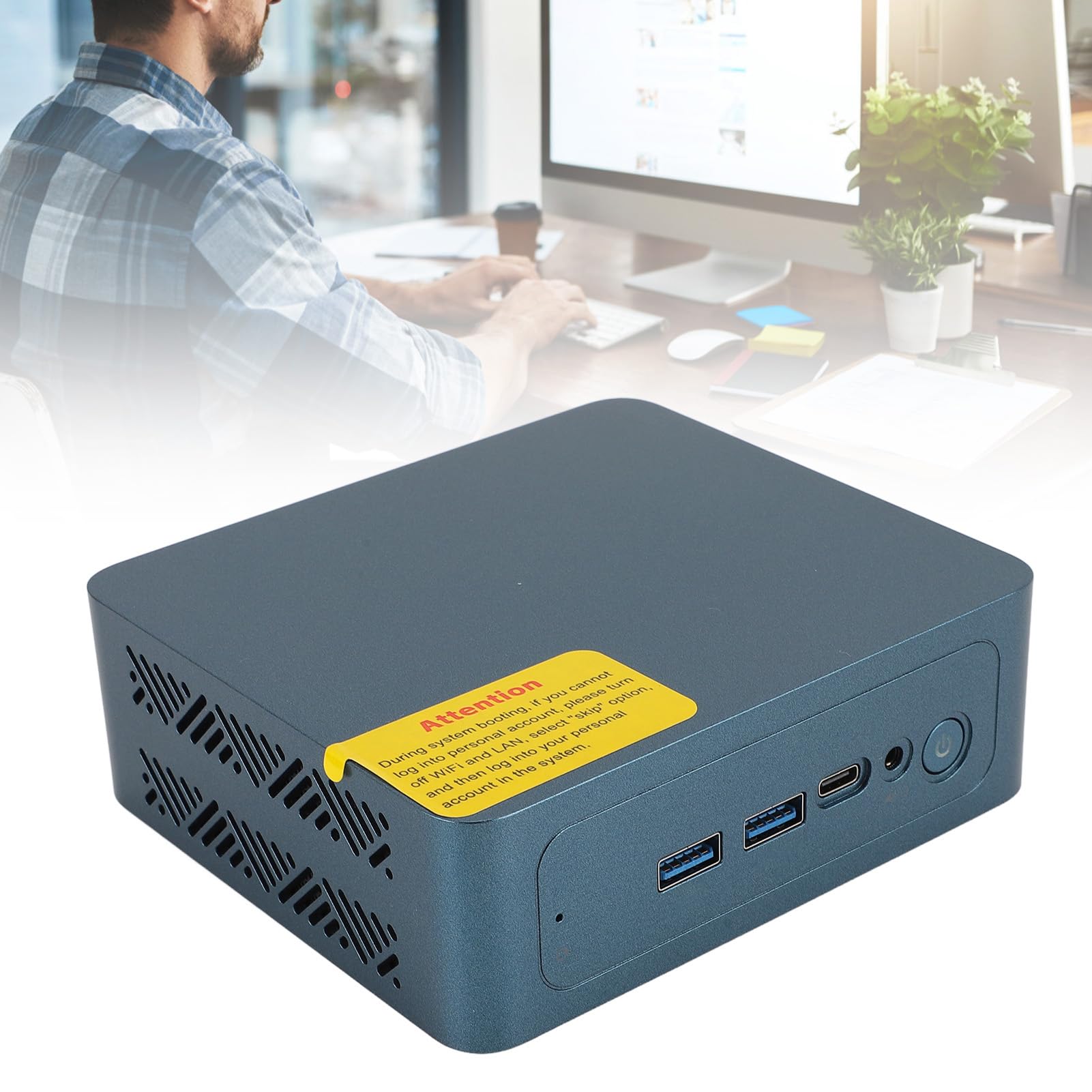 Cuifati Mini PC with Intel Core i3-1215U Processor | 8GB DDR4 RAM 2666MHz | WiFi 6E & Bluetooth 5.2 | Compact Desktop Computer with USB 3.2, USB-C, HDMI | PCIe 4.0 NVMe Support | Windows 11 Pro | UK Plug | Perfect for Home Office, Gaming & Streaming