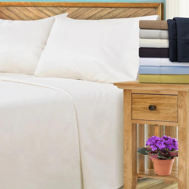 Luxury 1000 Thread Count Cotton Blend Pillowcase Set - Soft & Breathable for Ultimate Comfort - Perfect for Bedroom, Hotel, and Home Decor