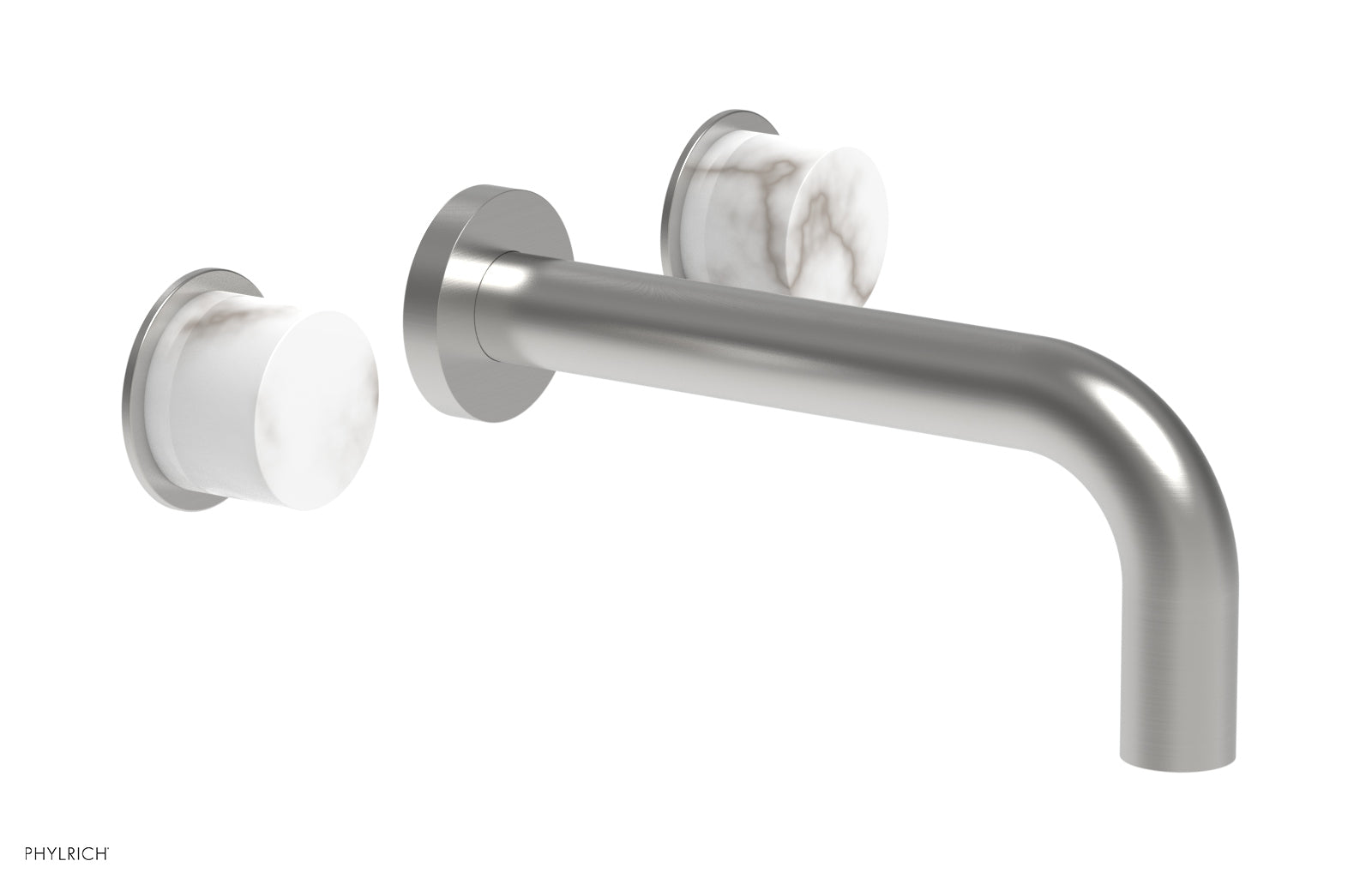 Premium White Marble Wall-Mounted Lavatory Sink Set - Modern Bathroom Vanity with Faucet for Small Spaces, Powder Rooms & Guest Baths