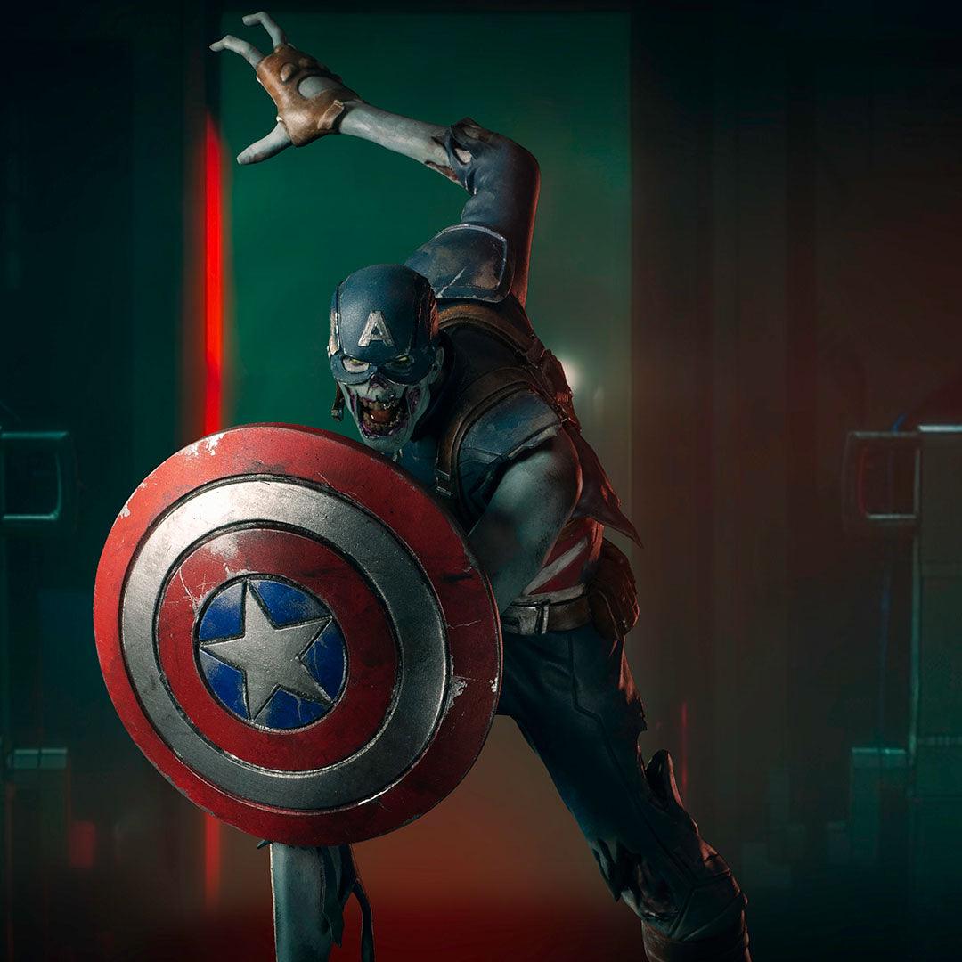 Iron Studios What If... Captain America Zombie Art Scale 1/10 Statue - Marvel Zombies Collectible for Display & Home Decor