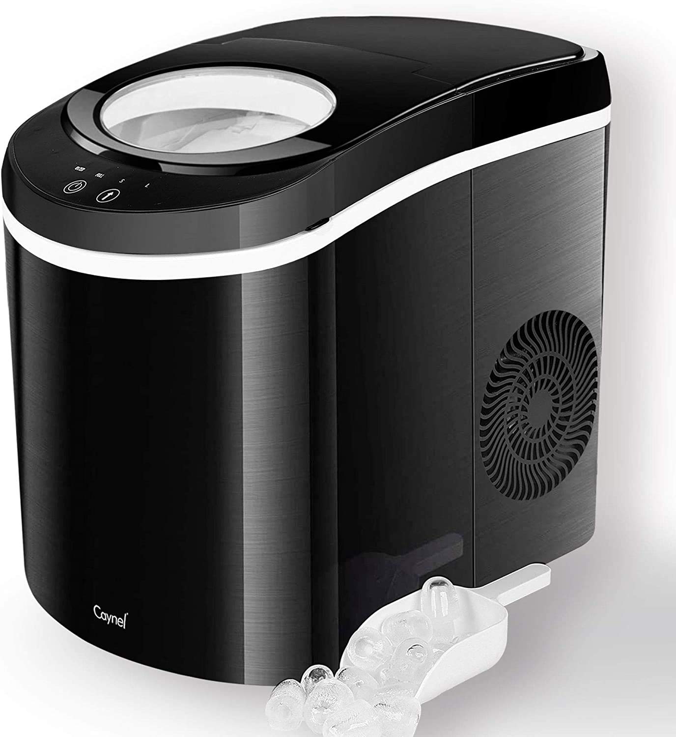 Portable Countertop Ice Maker - 9 Ice Cubes in 6 Minutes, 26LBS/24Hrs Capacity, 2 Ice Size Options, LED Display - Perfect for Home, Office, Bar, Parties & Outdoor Gatherings