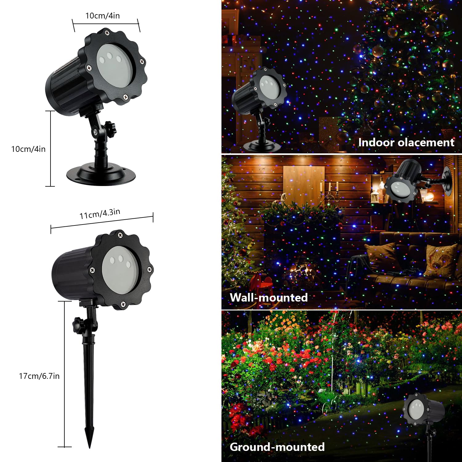 Outdoor Laser Projector Lights with Remote Control - RGB Star Landscape Spotlights, IP65 Waterproof Garden Lighting for Easter, Christmas, Halloween Party Decorations | Perfect for Backyard, Patio, Lawn, and Holiday Decor