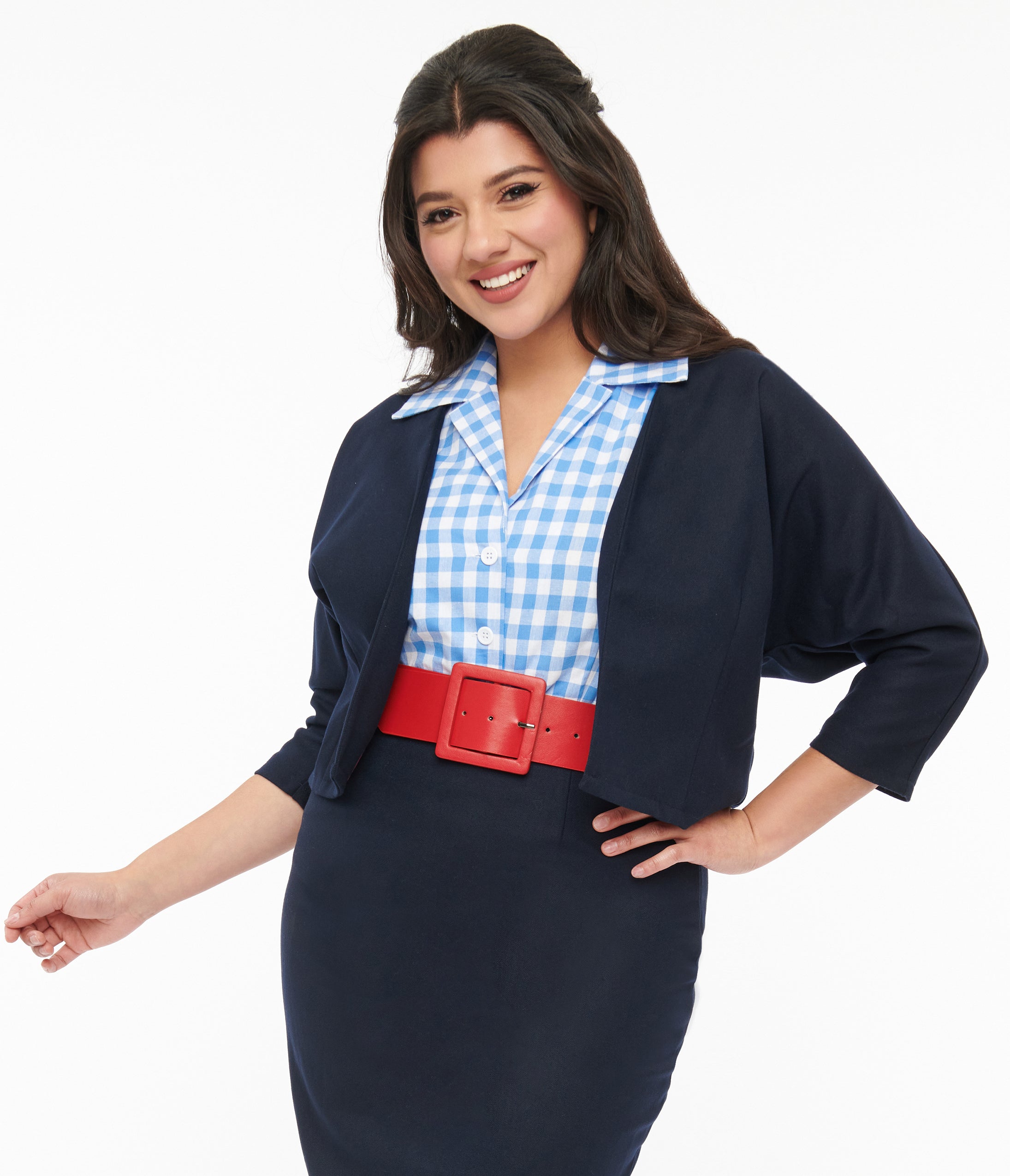 Vintage 1950s Barbie Navy Blue Commuter Box Coat - Retro Fashion Outerwear for Women | Perfect for Costume Parties, Themed Events & Vintage Style Outfits