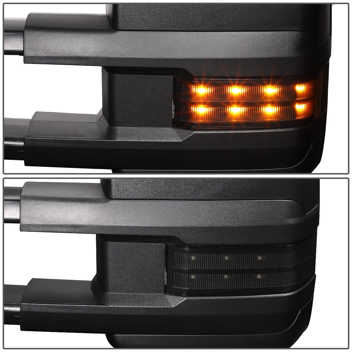 DNA Motoring TWM-030-T888-BK-SM Pair of Powered Heated Foldable Towing Side Mirrors with Turn Signal - Replacement for 1999-2002 Chevy Silverado/GMC Sierra, 2000-2002 Tahoe/Suburban/Yukon - Perfect for Towing, Winter Driving & Enhanced Visibility