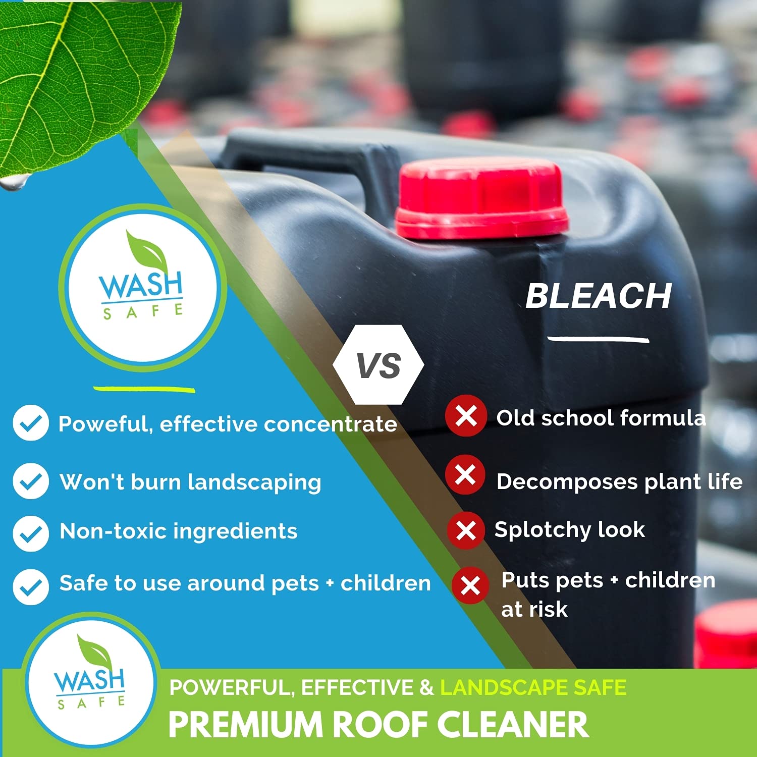 Premium Eco-Safe Organic Roof Cleaner - 10 lb Container for Effective Roof Cleaning & Algae Removal | Ideal for Home, Commercial & Outdoor Use