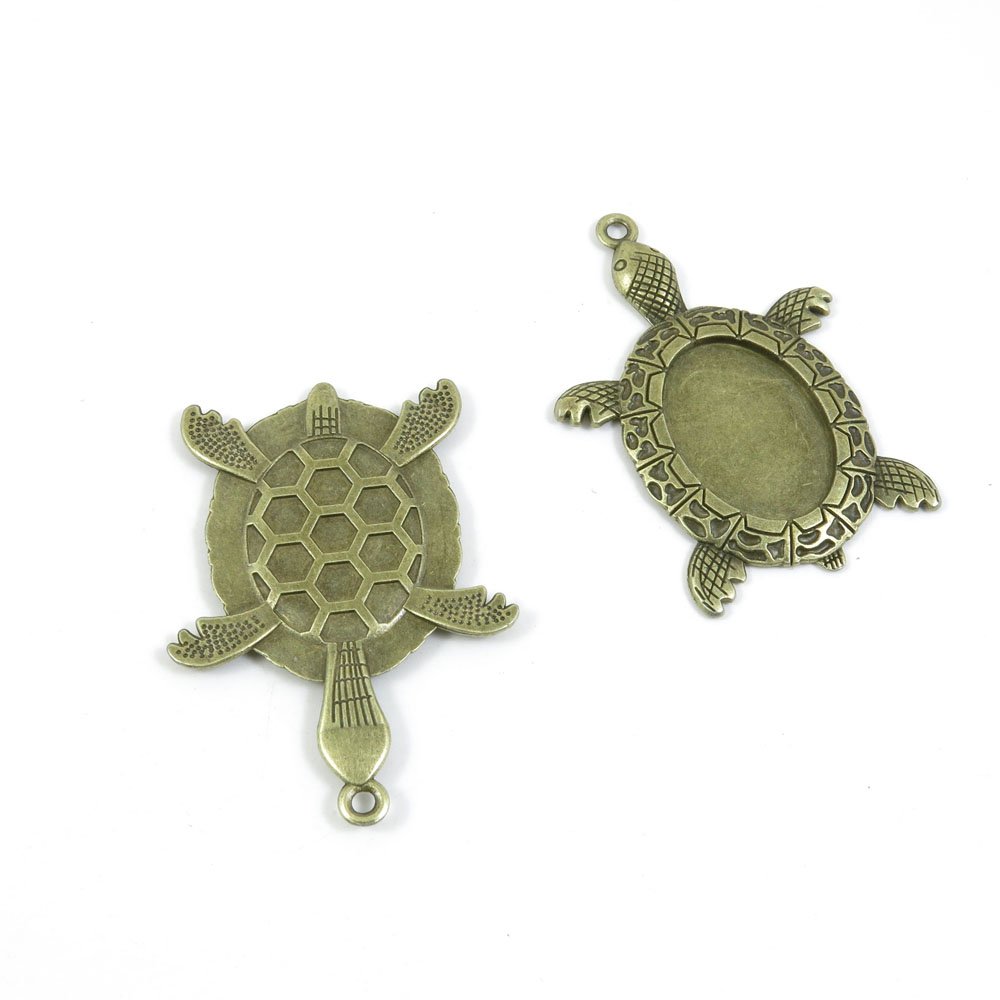 180Pcs Antique Bronze Jewelry Making Charms - Turtle Cabochon Settings, Pendants & Findings for DIY Fashion Jewelry Crafting - Bulk Wholesale Supplies for Necklaces, Bracelets & Earrings (Perfect for Handmade Gifts, Craft Projects & Jewelry Business)