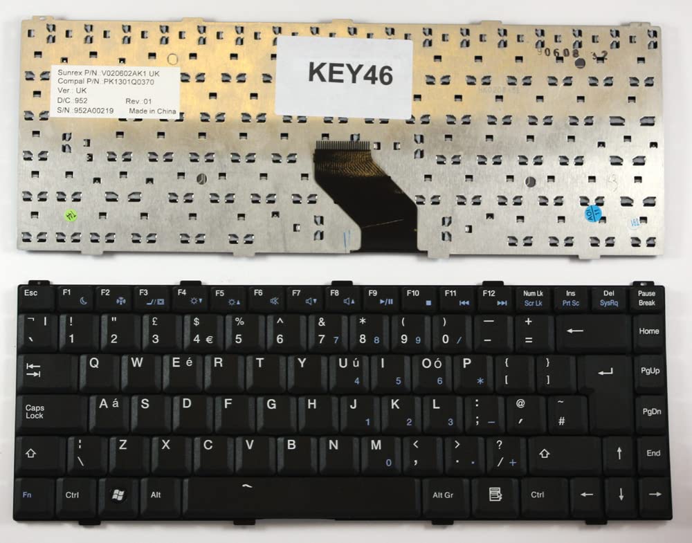 Black UK Layout Replacement Laptop Keyboard for Asus V020602AK1 - Compatible with ASUS Laptops, Perfect for Typing, Coding & Office Work