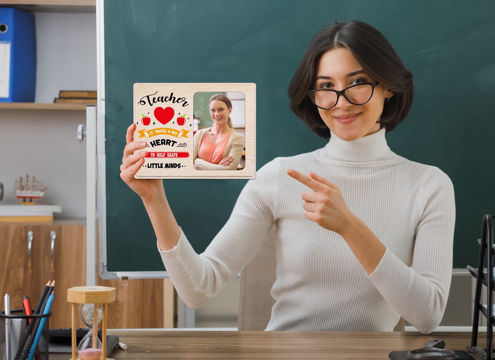 FaCraft Teacher Appreciation Gifts - Elegant Picture Frame for Women Educators | Perfect Graduation, First/Last Day of School & Thank You Gift from Students | Ideal for Classroom Decor, Desk Display & Cherishing Teacher-Student Memories