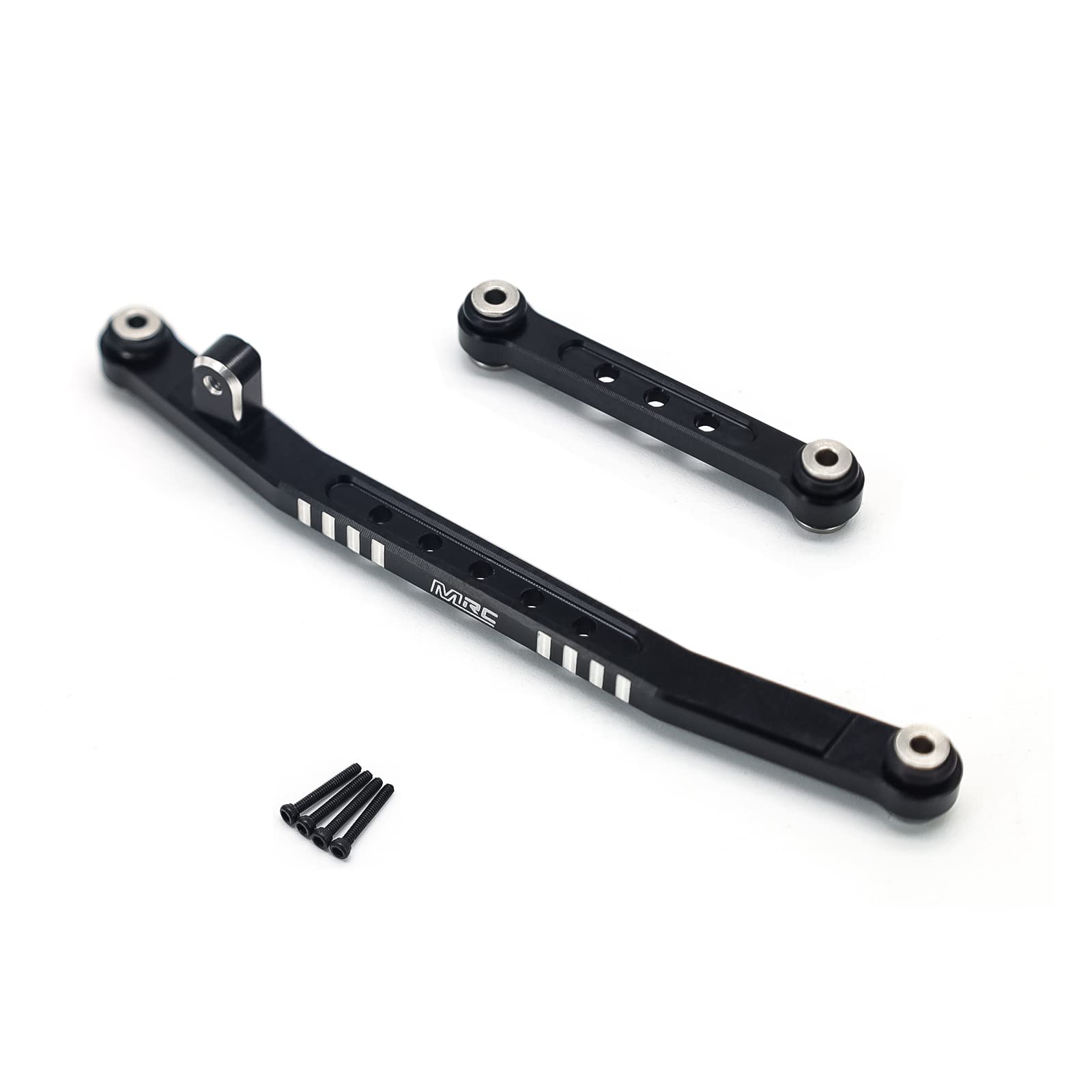 MRC SCX24 Steering Links Upgrades Set - Heavy Duty Steering Links for 1/24 RC Crawler AXIAL SCX24 AXI90081 AXI00004 - Black Aluminum Alloy Replacement Parts for Off-Road RC Car Crawling and Trail Adventures