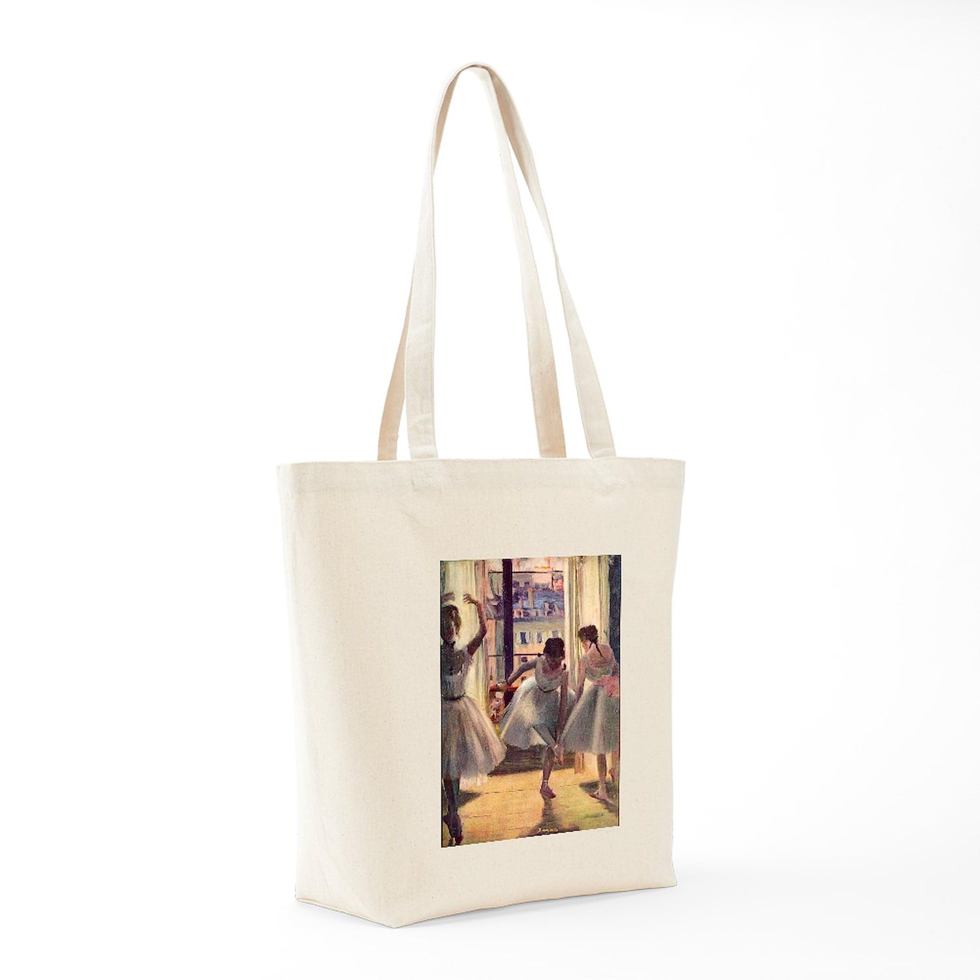 Edgar Degas Three Dancers Canvas Tote Bag - Eco-Friendly Reusable Shopping Bag for Groceries, Beach & Art Lovers