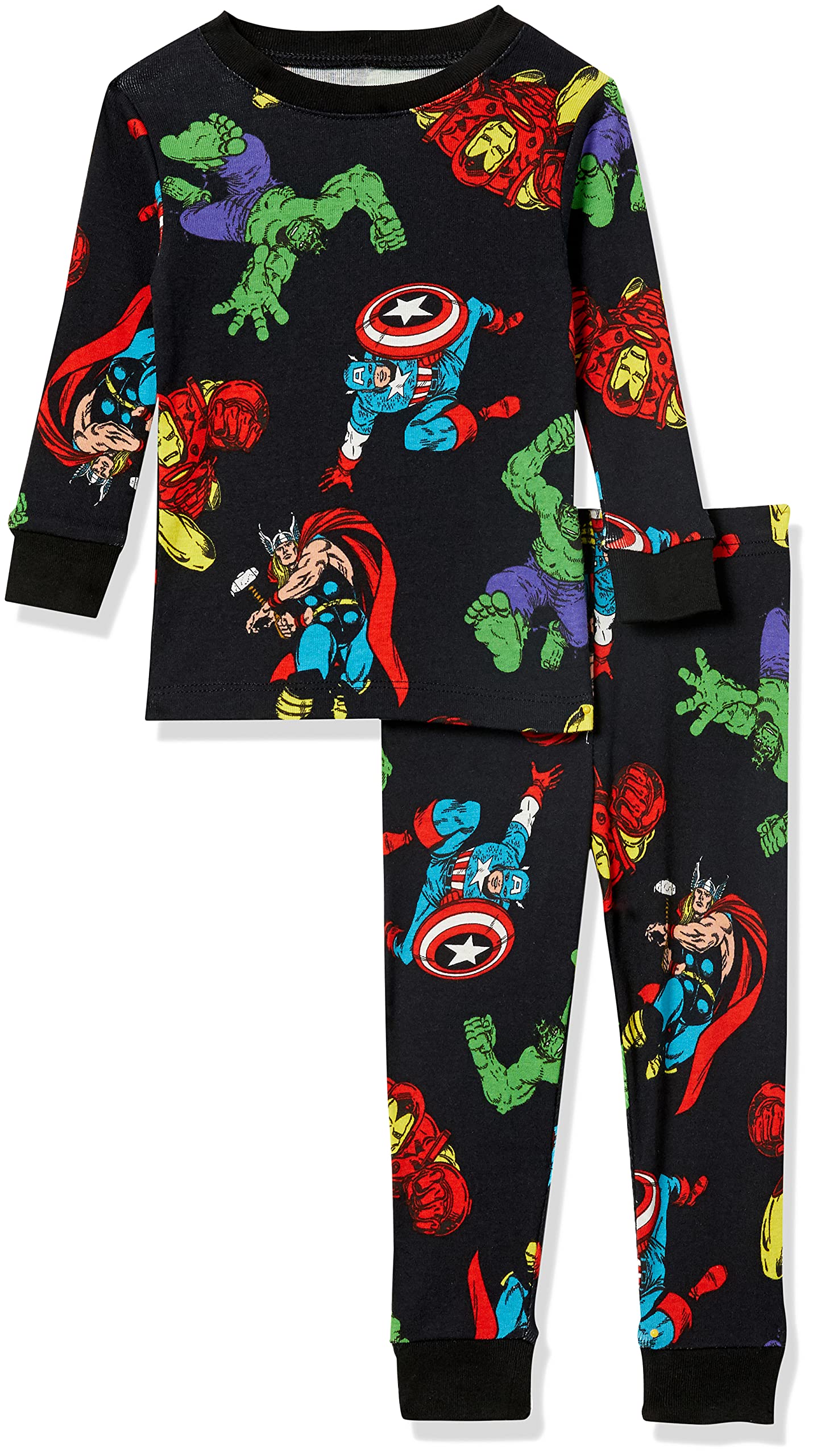 Marvel Boys' Snug-Fit Pajama Set for Toddlers - Cozy Sleepwear for Bedtime