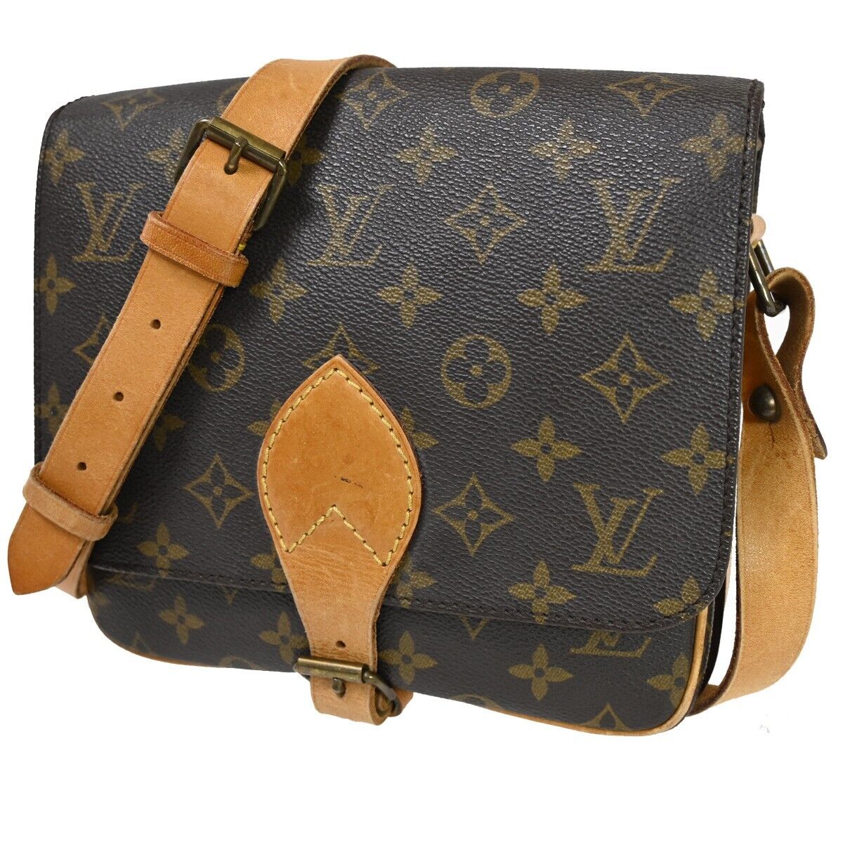 Stylish Brown Canvas Shoulder Bag - Handmade in France with Premium Quality | Perfect for Work, Travel & Everyday Use