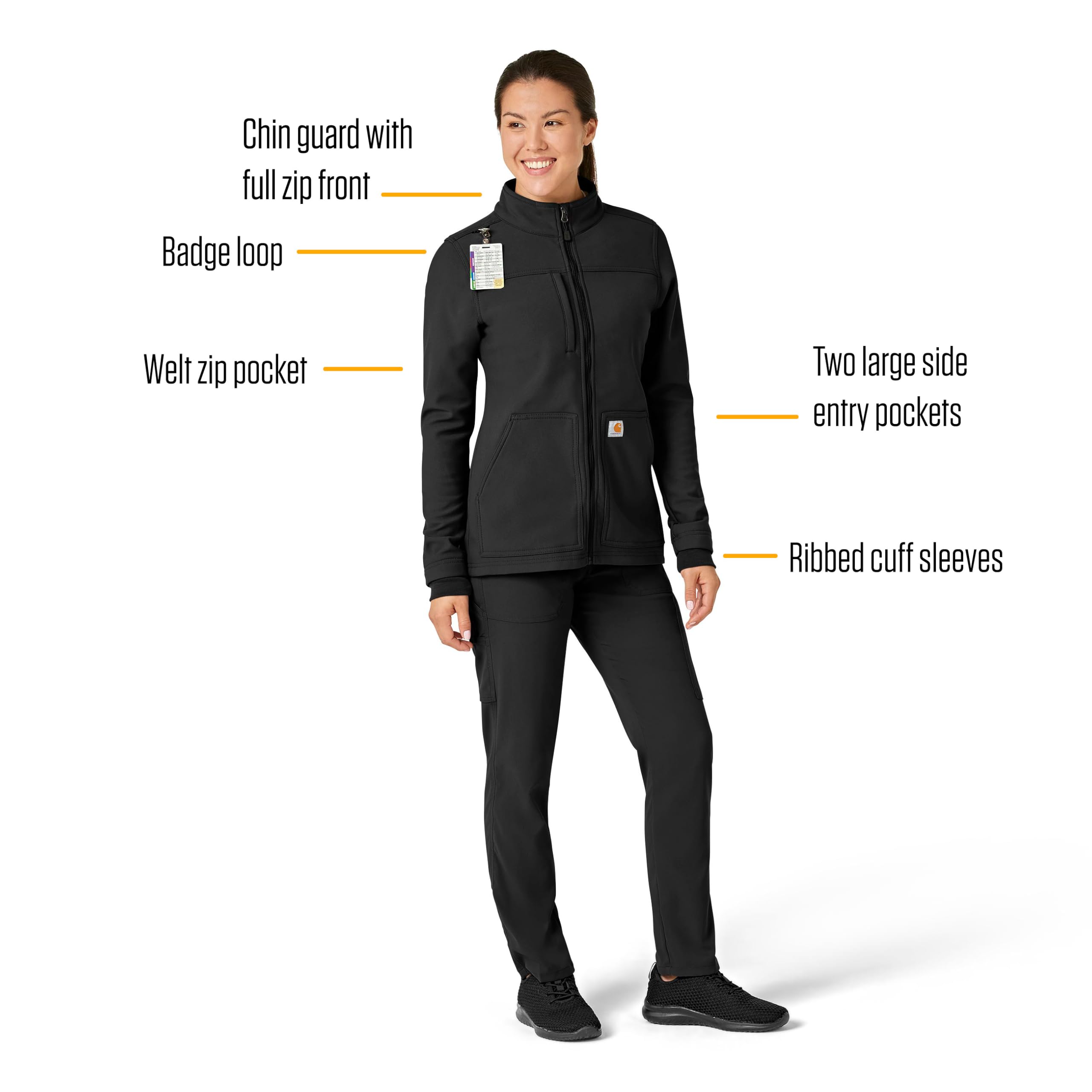 Carhartt Women's Rugged Flex Bonded Fleece Jacket - Warm Winter Workwear for Outdoor Activities, Hiking & Casual Wear