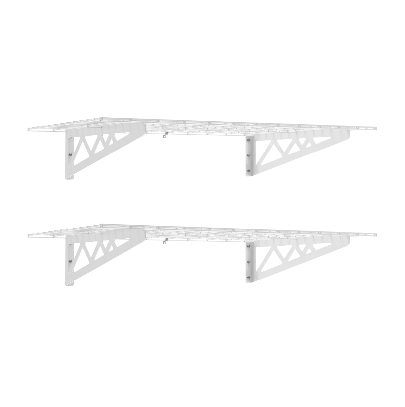 24 x 48 Inch Wall Shelves (2-Pack with Hooks) - Heavy Duty Floating Shelves for Living Room, Bedroom & Office Storage Organization