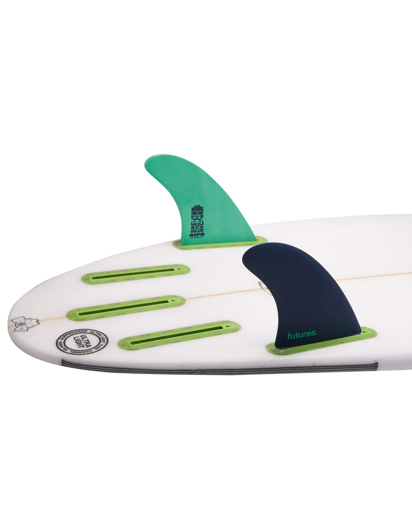 Akila Fiberglass Surfboard Fin - One Size, Dark Purple/Mint - Perfect for Shortboards & Performance Surfing