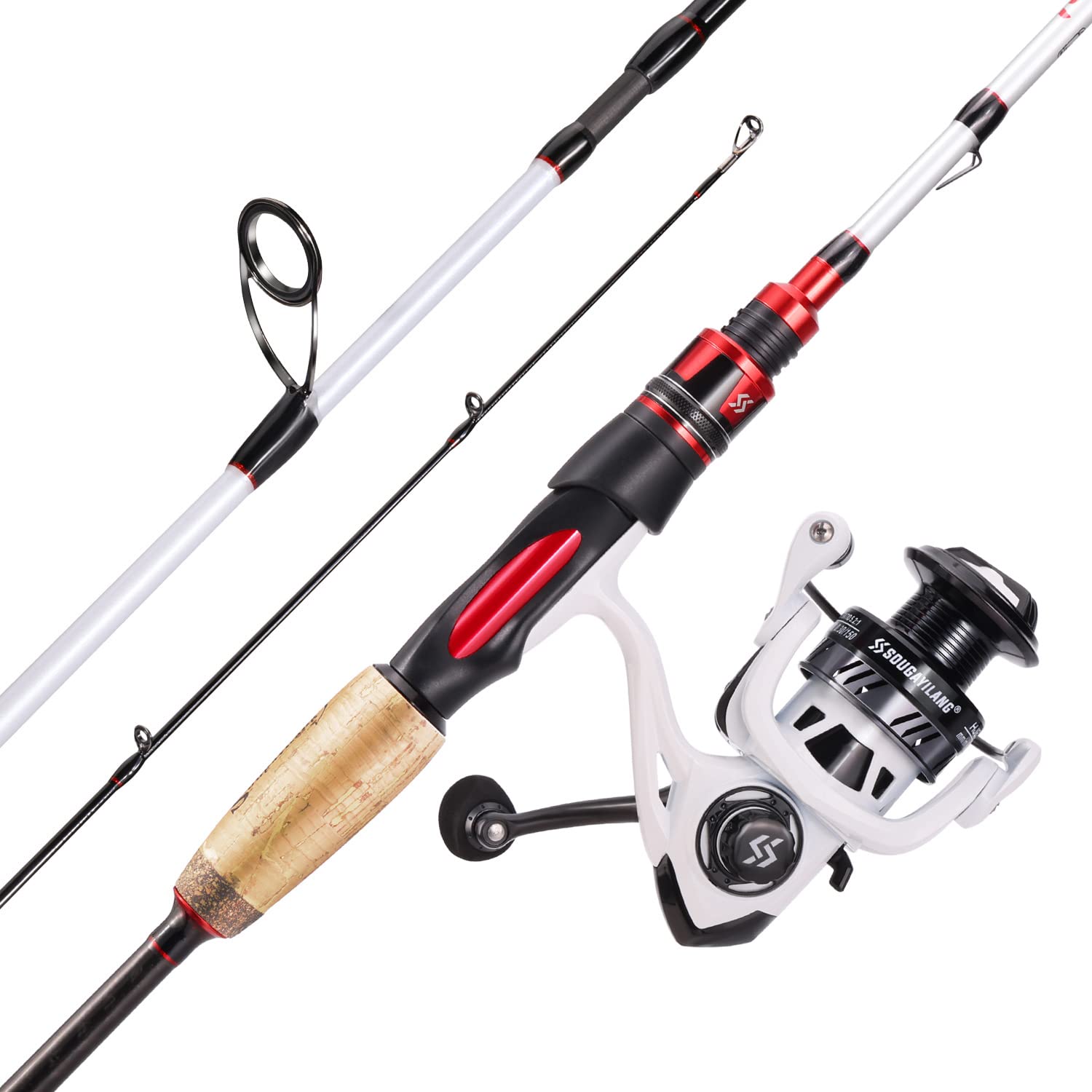 Sougayilang Spinning Combo - Medium Heavy Fishing Rod with 2000 Spinning Reel Set | Bass Fishing Tackle Kit for Freshwater & Saltwater Angling | Perfect for Shore Fishing, Boat Fishing, and Tournament Casting